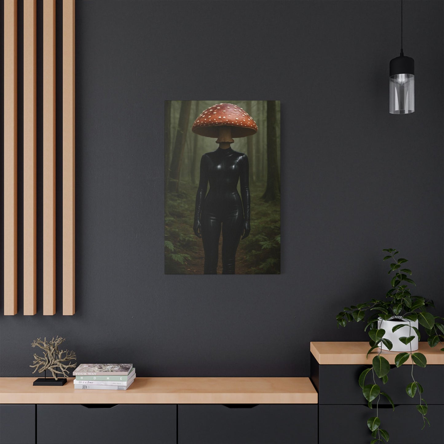 Mystical Mushroom Canvas Art Print, Fantasy Wall Decor, Unique Gift, Home Decoration, Nature Inspired Artwork