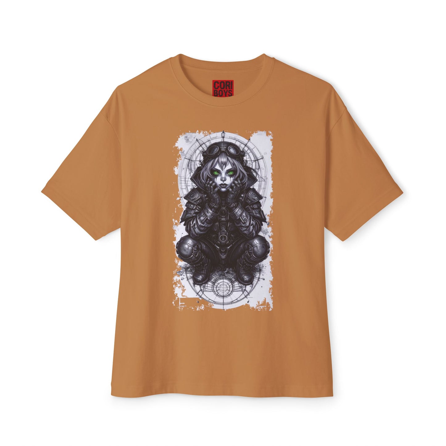 Gothic Graphic Unisex Boxy Tee - Oversized White T-Shirt for Alternative Fashion, Casual Wear, Gift for Festivals, Streetwear