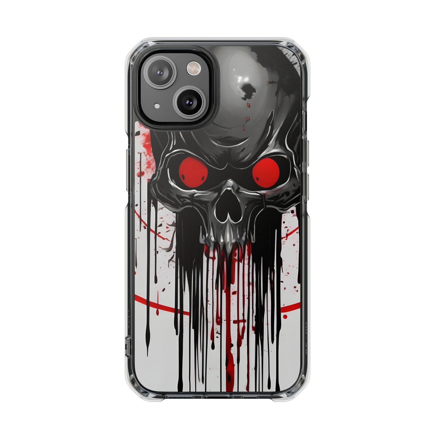 Edgy Skull Design Phone Case, Unique Protective Case, Magnetic Impact Case, Halloween Gift, Skull Lover Accessory