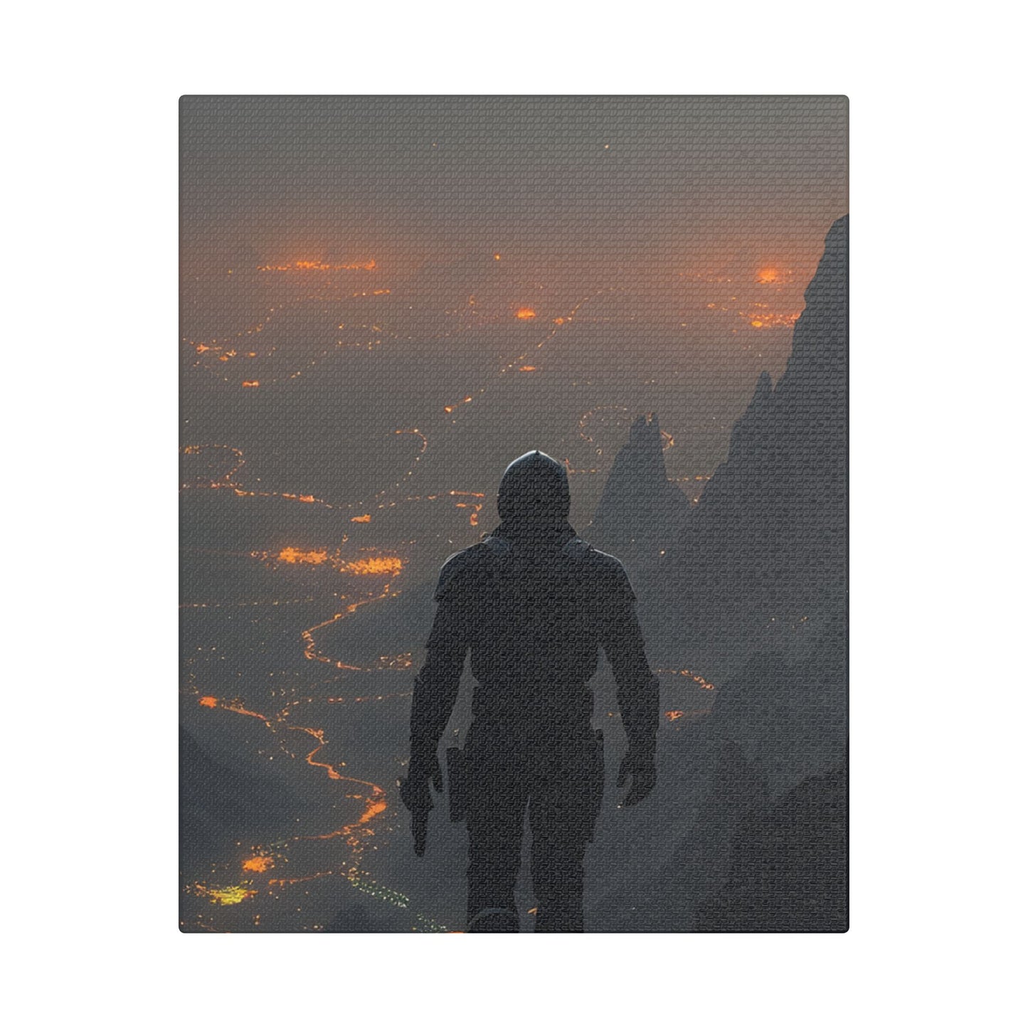 Stretched Canvas Art Print, Adventure Wall Decor, Sci-Fi Home Decor, Gamer Room Decoration, Unique Gift Idea