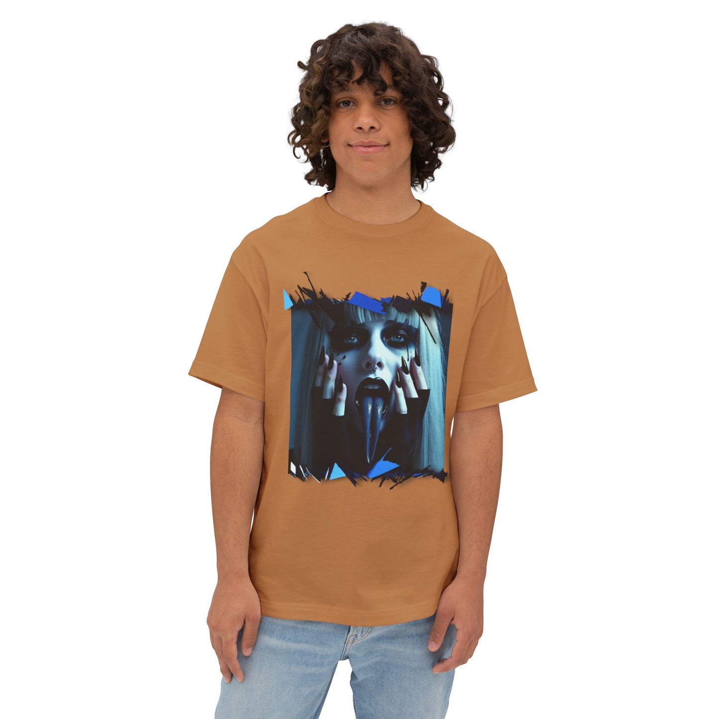 Edgy Oversized Tee - Unisex Graphic Shirt, Streetwear Fashion, Unique Gift for Him/Her, Casual or Trendy Look, Art Enthusiast Apparel