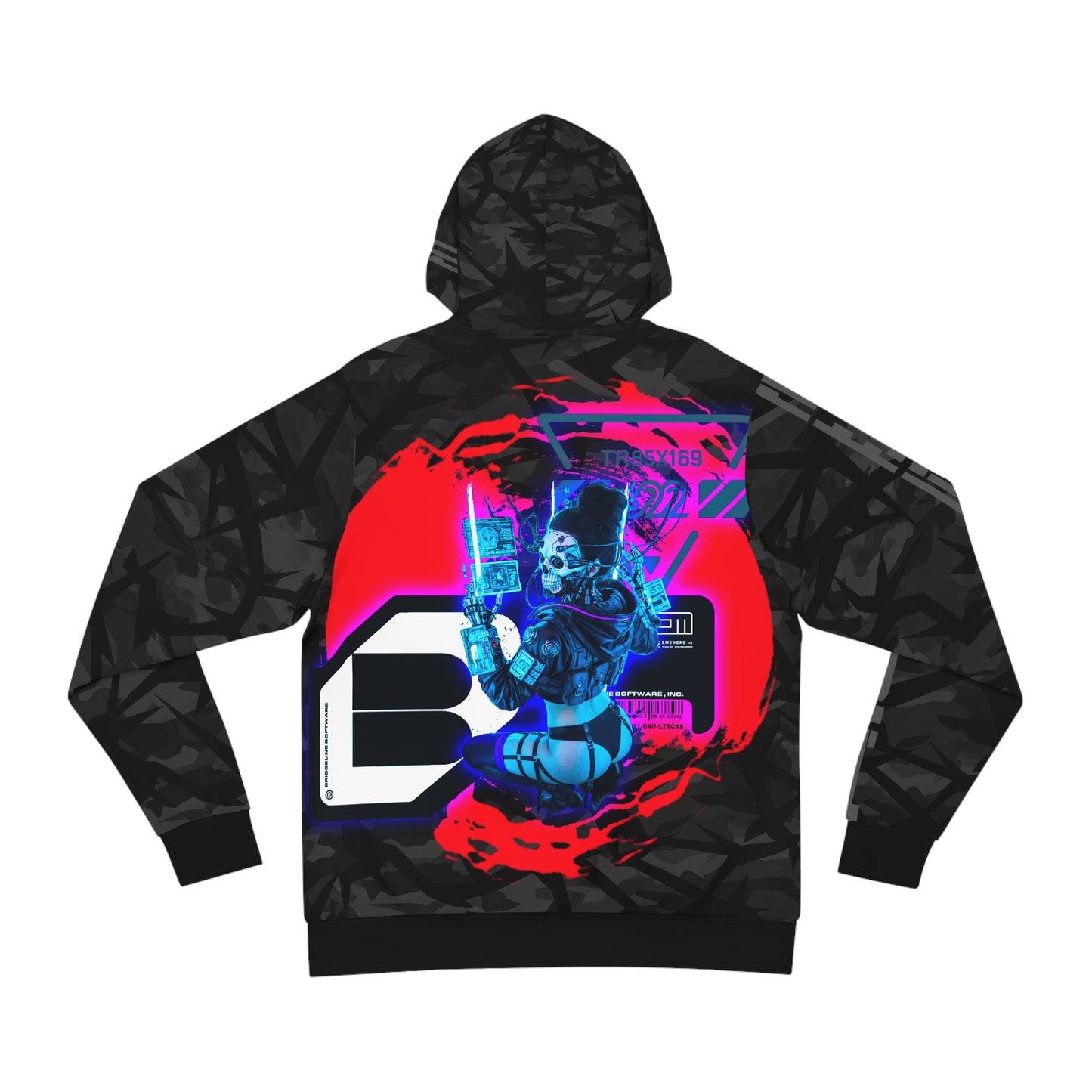 Edgy Graphic Hoodie with Neon Design, Streetwear Sweatshirt, Cozy Casual Pullover, Unique Gift for Him/Her, Perfect for Holidays