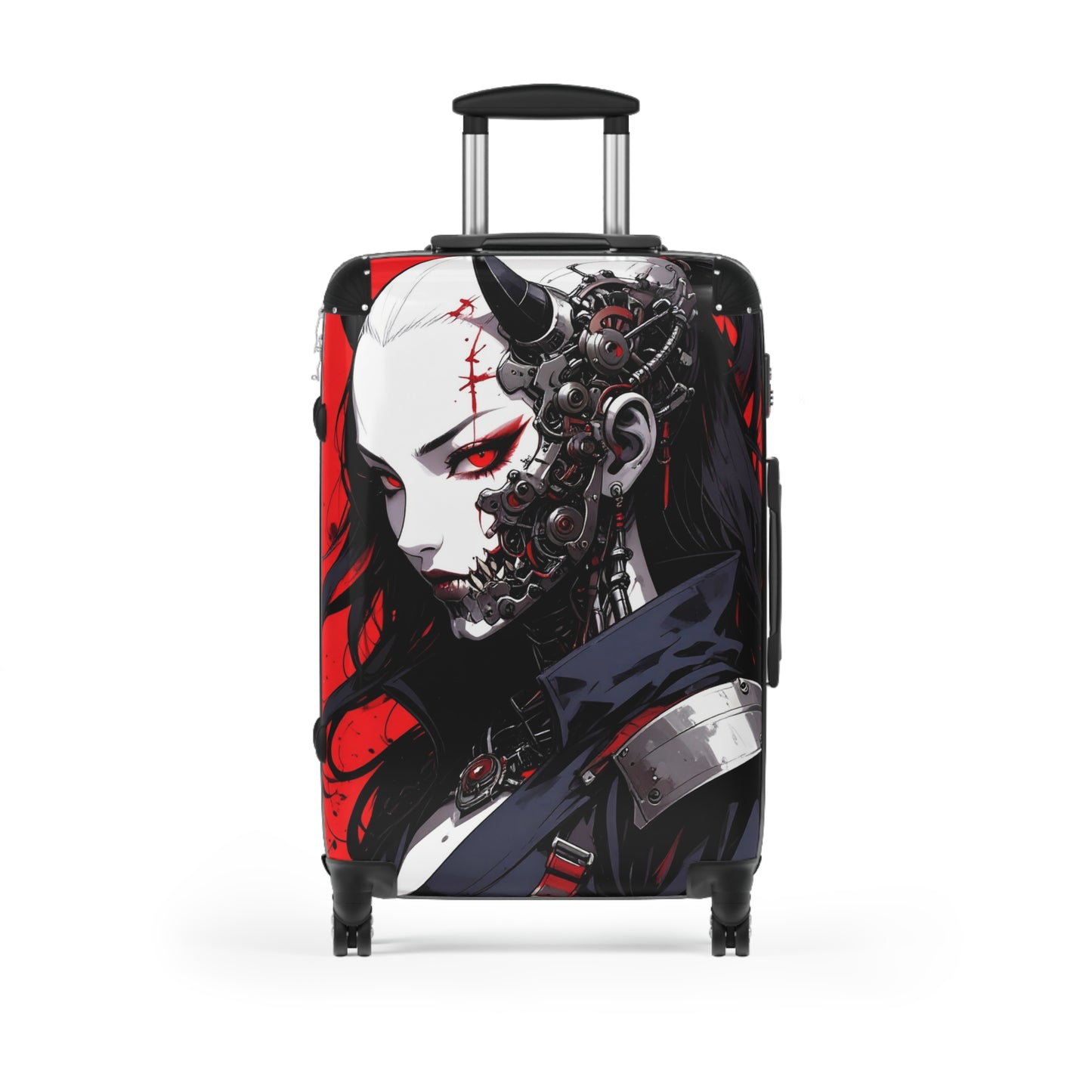 Gothic Style Travel Suitcase, Unique Luggage, Edgy Carry-On, Anime Inspired Bag, Gift for Travelers