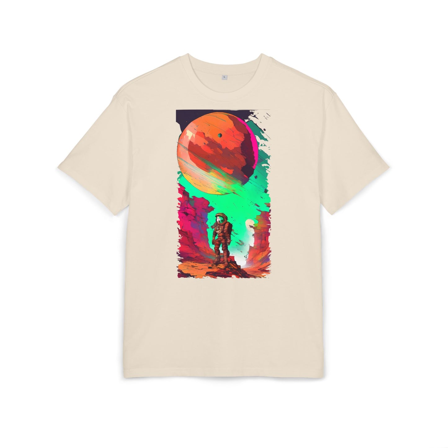 Cosmic Adventure Unisex Heavy Oversize Tee - Perfect for Space Lovers, Casual Style, Gift for Her, Him, Unique Graphic Tee, Sci-Fi Fashion