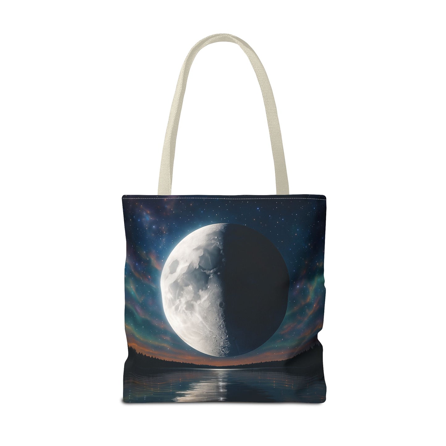 Lunar Dreams Tote Bag, Cosmic Canvas Bag, Astrology Gift, Celestial Purse, Boho Moon Tote, Night Sky Shopping Bag