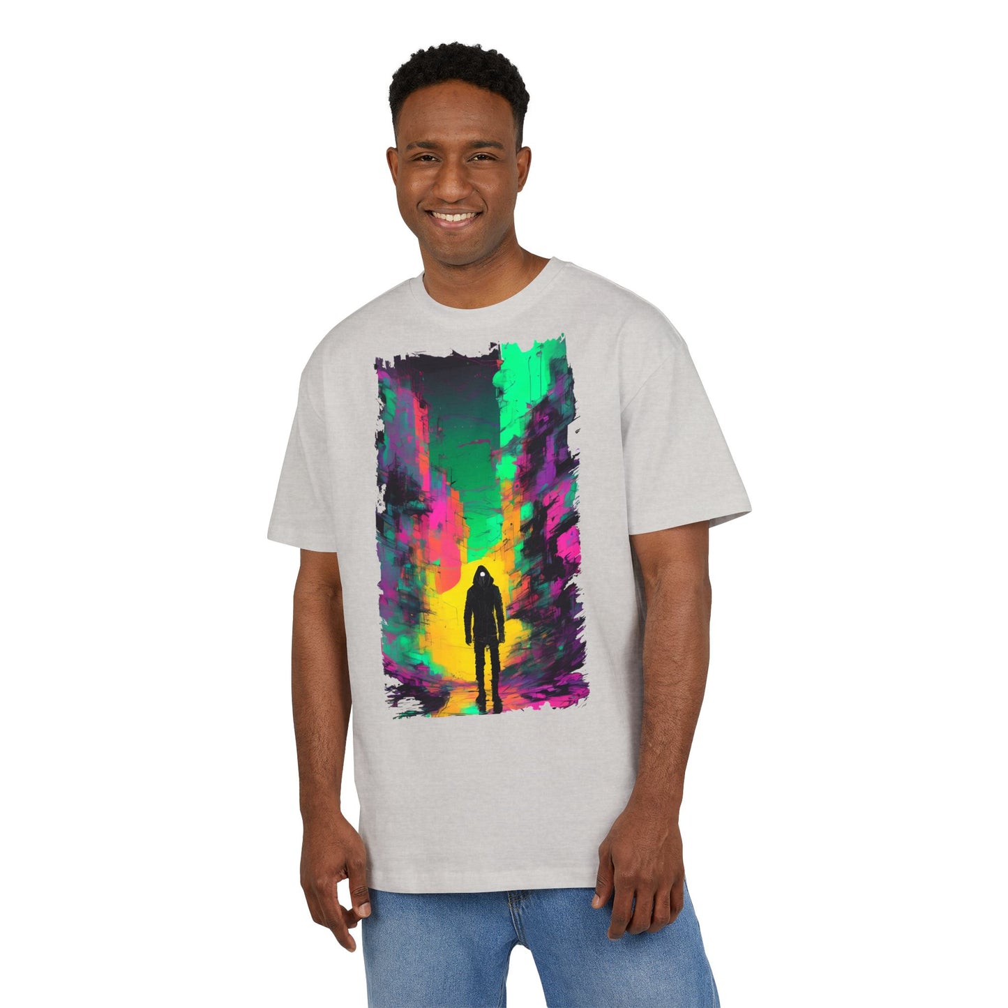 Vibrant Nature-Inspired Oversize Tee, Boho Graphic Tee, Unisex T-Shirt for Adventurers, Colorful Casual Wear, Nature Lover Gift