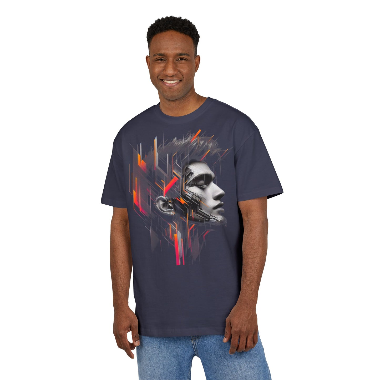 Artistic Oversize Tee - Modern Abstract Design