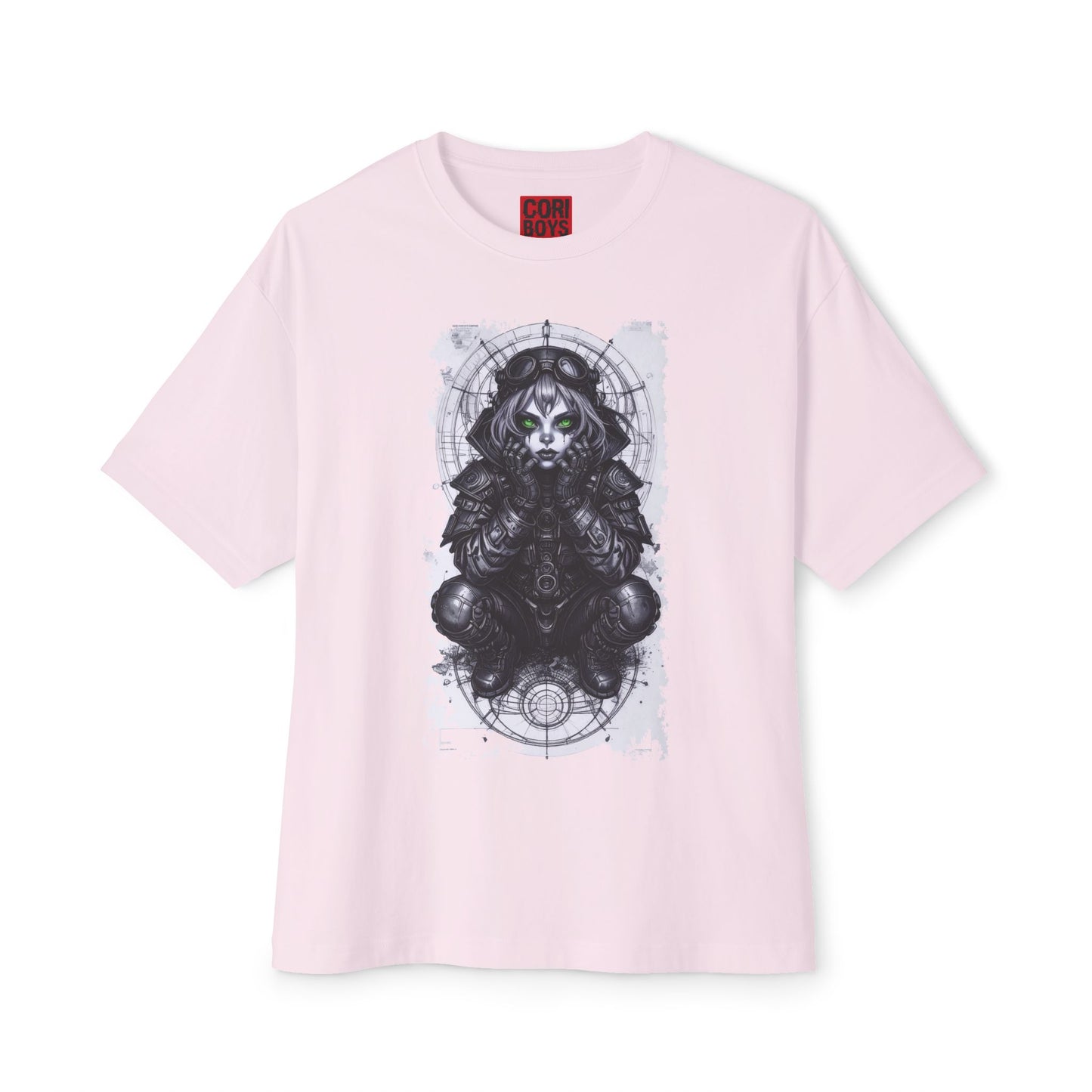 Gothic Graphic Unisex Boxy Tee - Oversized White T-Shirt for Alternative Fashion, Casual Wear, Gift for Festivals, Streetwear