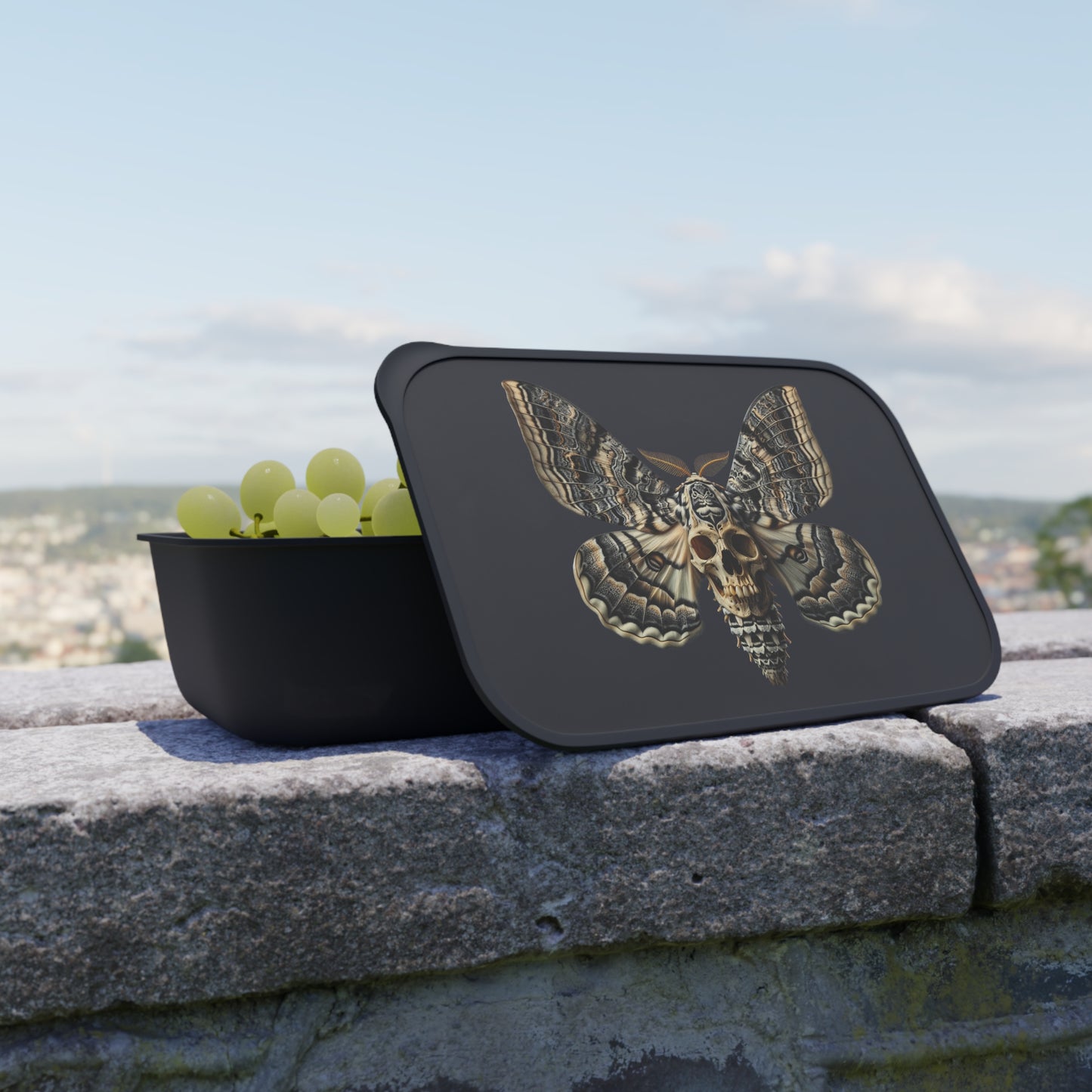 Gothic Butterfly Bento Box, Unique Lunch Container, Skull Art Design, Eco-Friendly Meal Prep, Perfect for Goth Aesthetics, Halloween Gifts