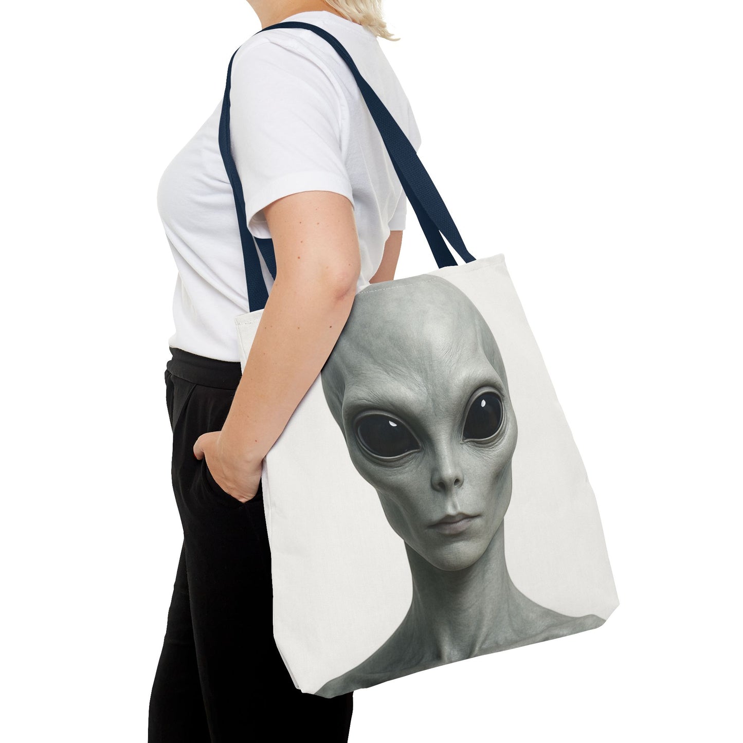 Alien Tote Bag | Intergalactic Style, Eco-Friendly Reusable Bag, Quirky Gift, Space Enthusiast Accessory, Unique Shopping Tote