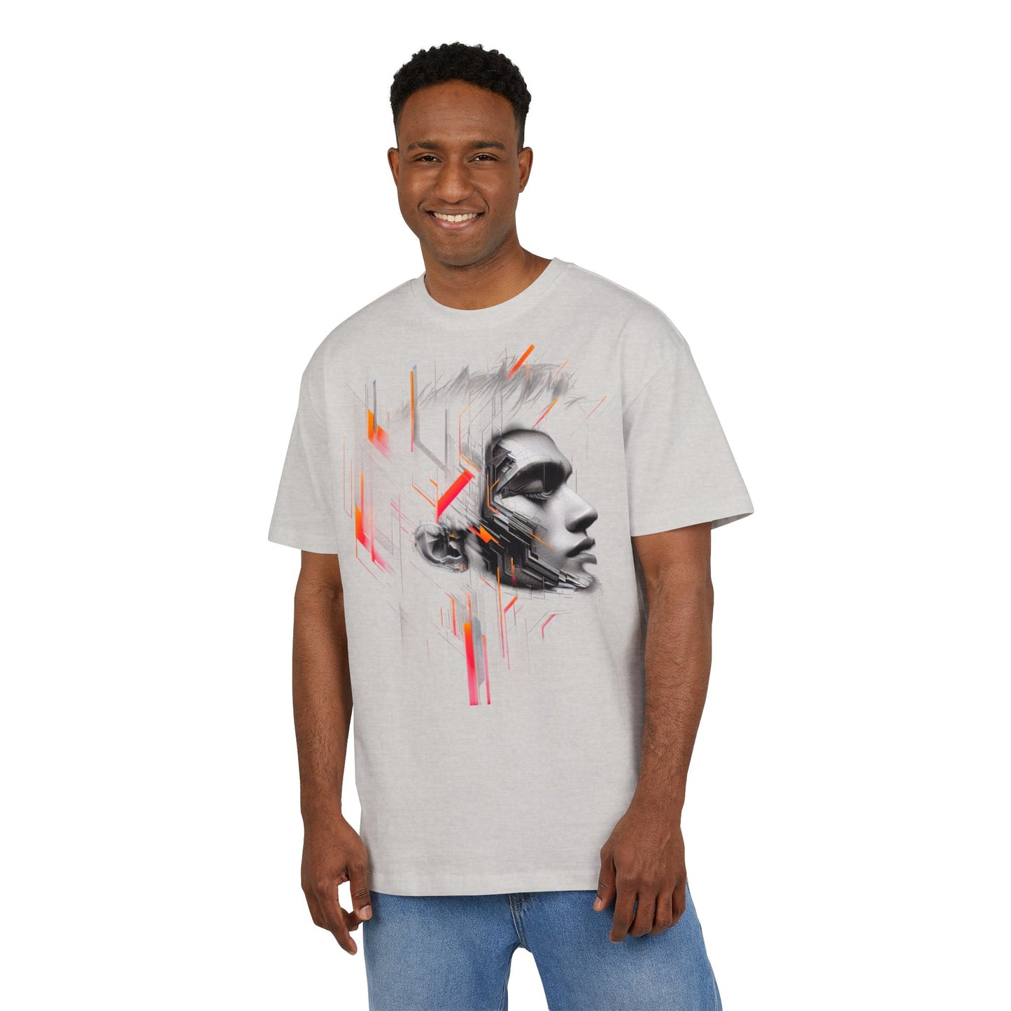 Artistic Oversize Tee - Modern Abstract Design