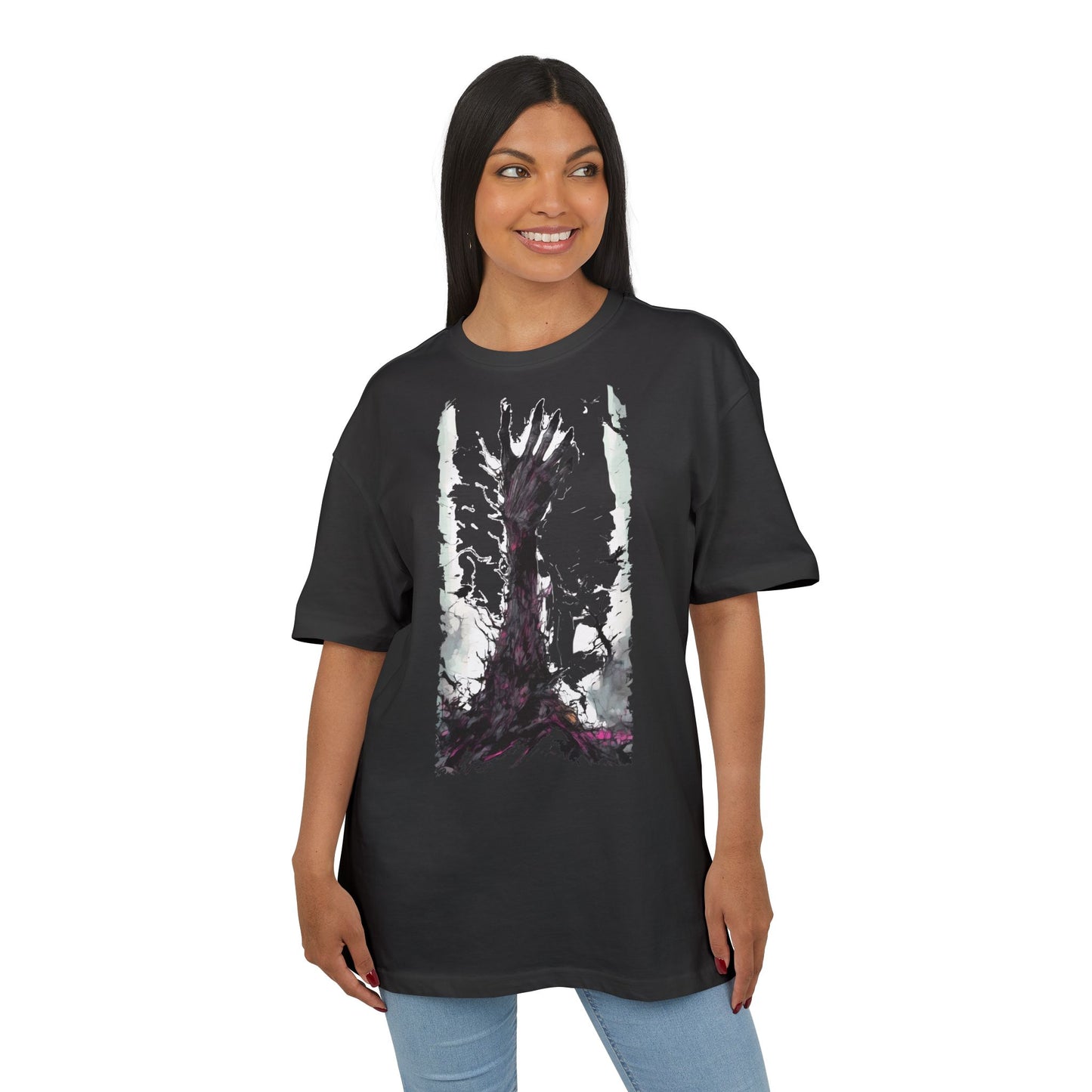 Artistic Oversized Unisex Tee, Graphic Tee, Casual Wear, Streetwear Style, Gift for Art Lovers, Unique T-Shirt Design