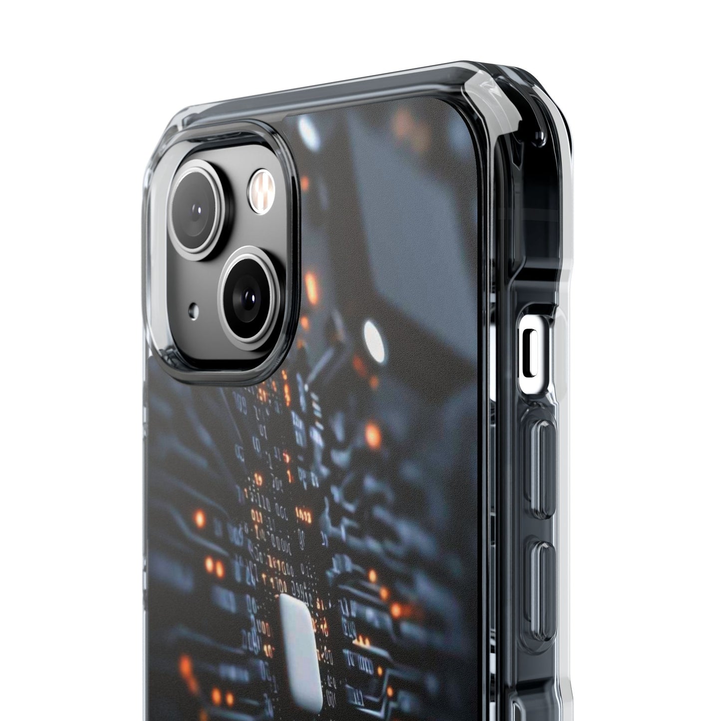 Magnetic Clear Impact Phone Case - Tech-Inspired Design, Perfect for Gadget Lovers, Birthday Gift, Tech Accessories, Durable Protection