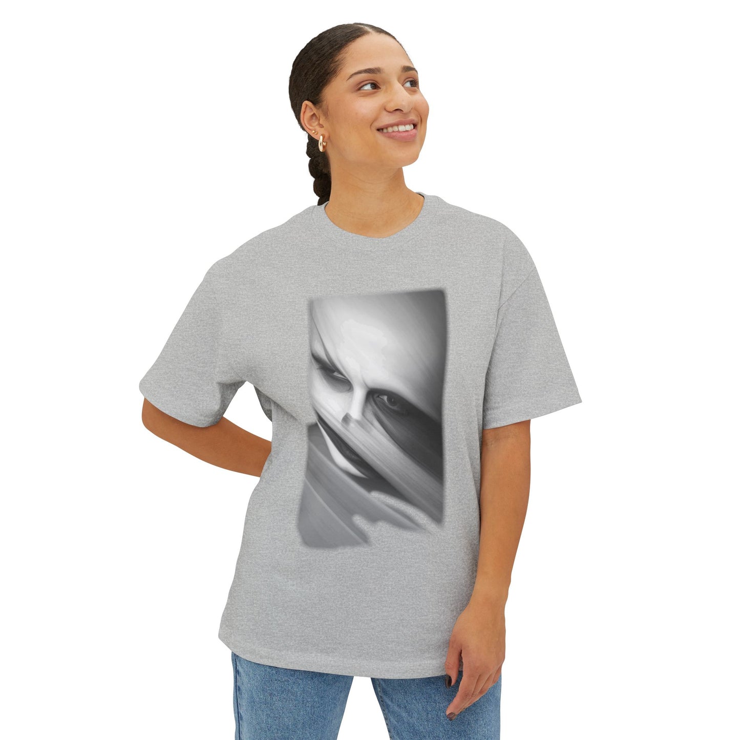 Artistic Unisex Oversized Tee, Trendy Streetwear Top, Graphic Tee for Casual Wear, Aesthetic Gift for Art Lovers, Fashion Statement Shirt