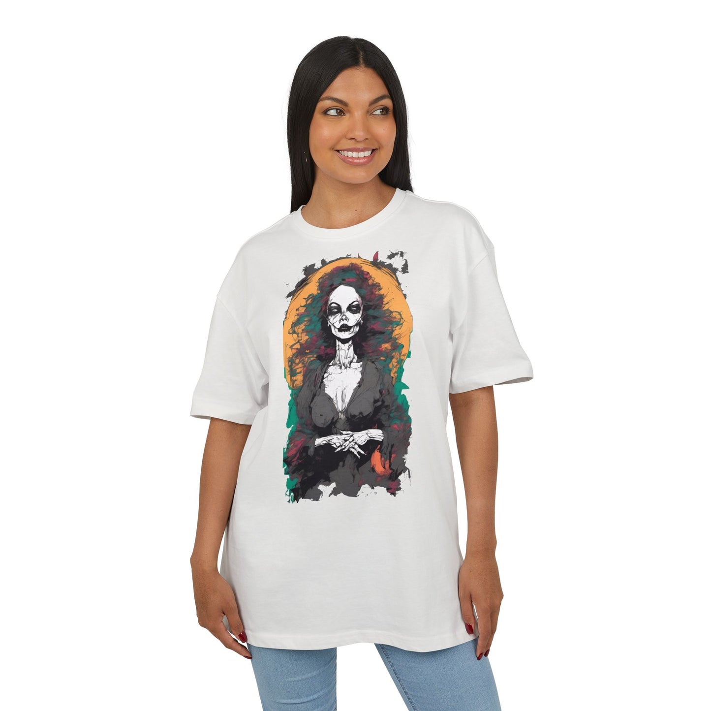 Gothic Art Oversized Tee - Perfect for Halloween Celebrations, Casual Outfits, Gift for Art Lovers, Unique Graphic Tee, Spooky Style