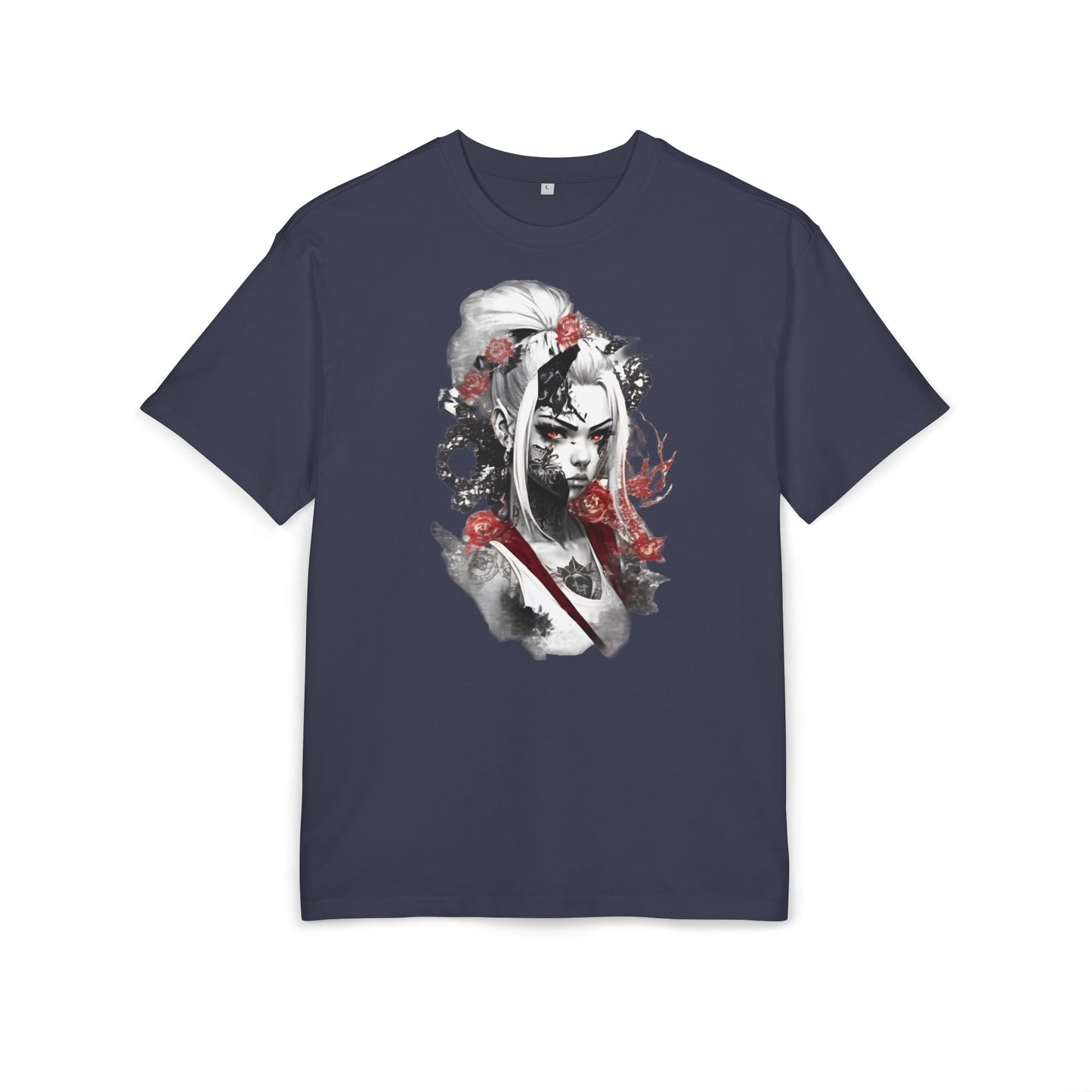 Artistic Unisex Heavy Oversize Tee - Bold Floral Graphics
