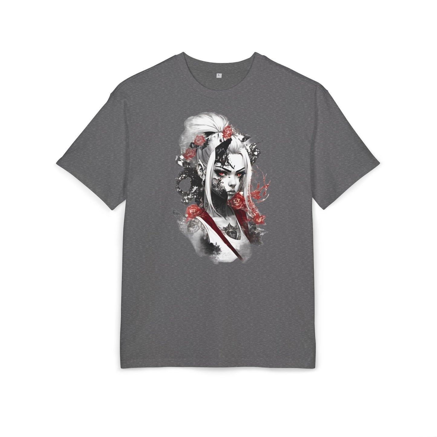 Artistic Unisex Heavy Oversize Tee - Bold Floral Graphics