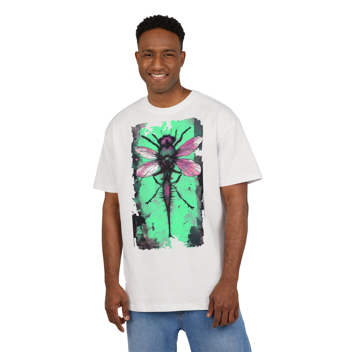 Botanical Dragonfly Tee - Nature-Inspired Unisex Oversized Shirt, Boho Style, Eco-Friendly Gift, Relaxed Summer Top, Unique Graphic Tee