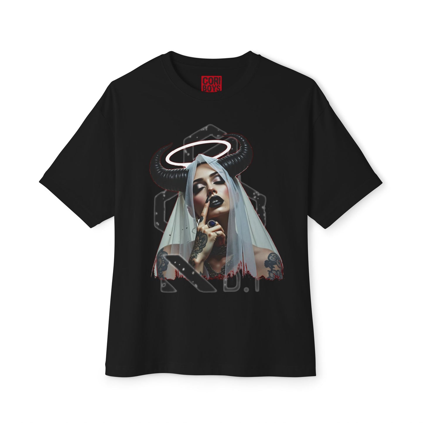 Edgy Graphic Tee, Unisex Oversized Boxy Tee, Alternative Fashion Shirt, Unique Apparel, Statement Top, Gift for Her