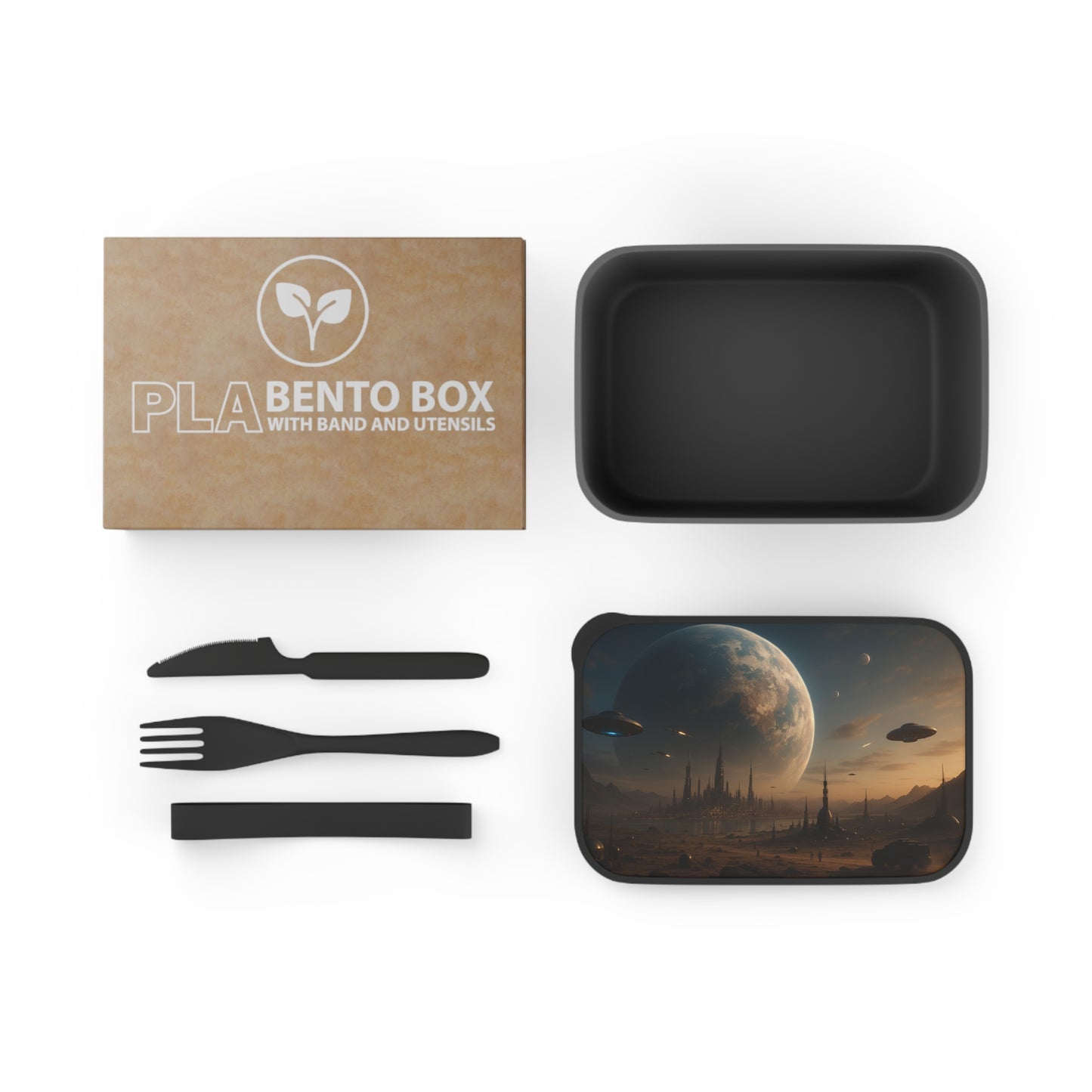 Galactic LunchBox with Utensils | Space Theme Lunch Container | Eco-Friendly Food Storage | Perfect for Kids & Adults | Gift Idea