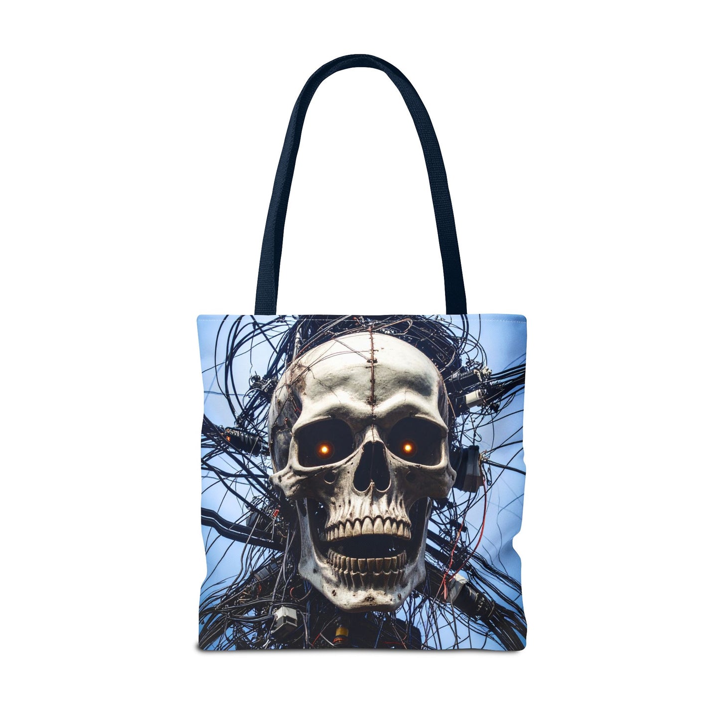 Gothic Skull Tote Bag, Gift for Halloween, Edgy Fashion Accessory, Unique Shopping Bag, Cool Graphic Reusable Tote