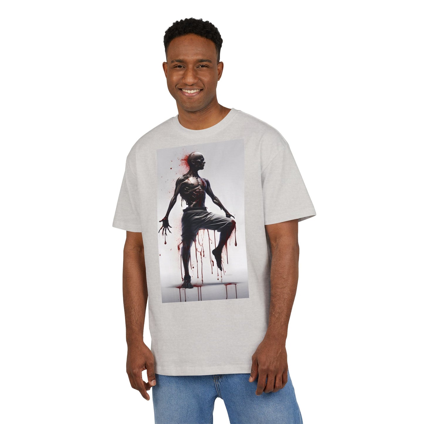 Bold Artistic Unisex Tee, Casual Street Style Shirt, Comfortable Graphic Top, Gift for Art Lovers, Unique Fashion Statement