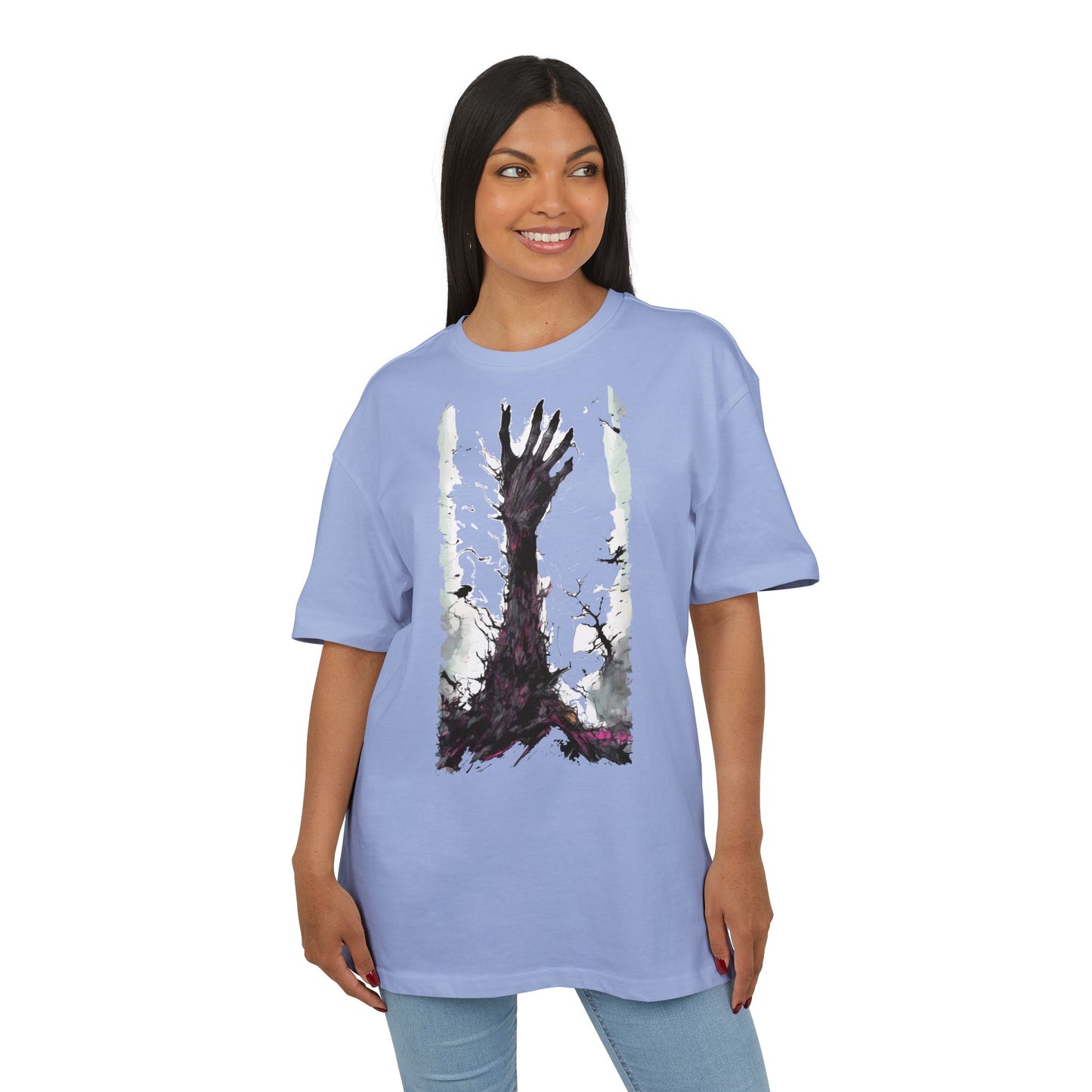 Artistic Oversized Unisex Tee, Graphic Tee, Casual Wear, Streetwear Style, Gift for Art Lovers, Unique T-Shirt Design