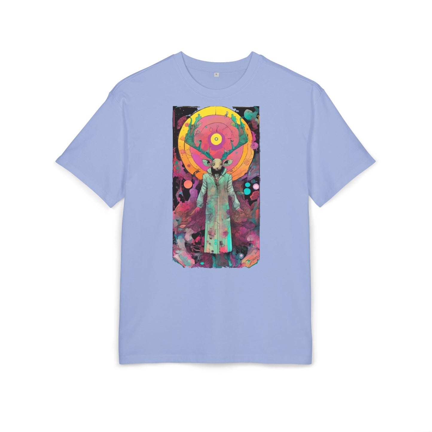 Vibrant Artistic Oversize Tee - Unisex Heavyweight T-Shirt, Bohemian Style, Gift for Art Lovers, Festival Wear, Casual Chic