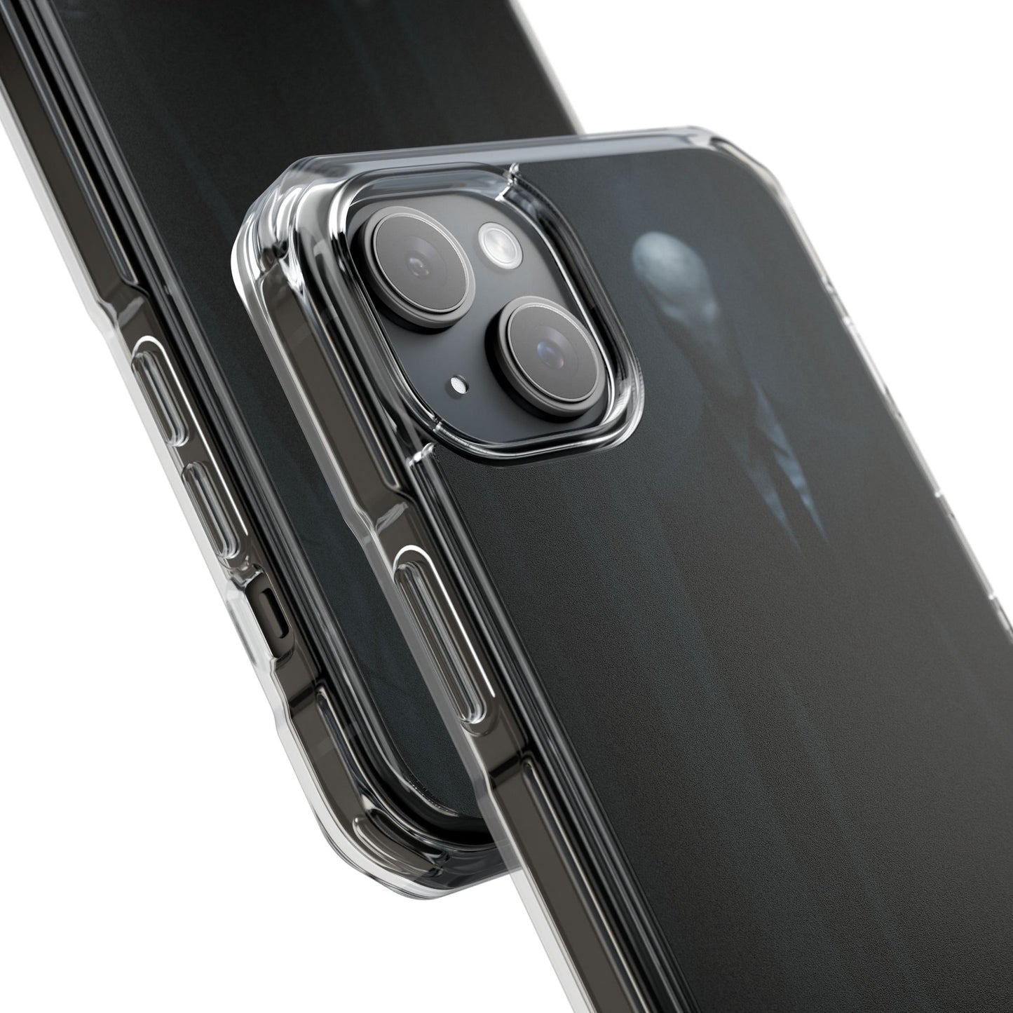 Sleek Phone Case with Minimalist Horror Design of Slenderman, Slim Protective Case, Unique Gift for Horror Lovers, Clear Impact-Resistant Case