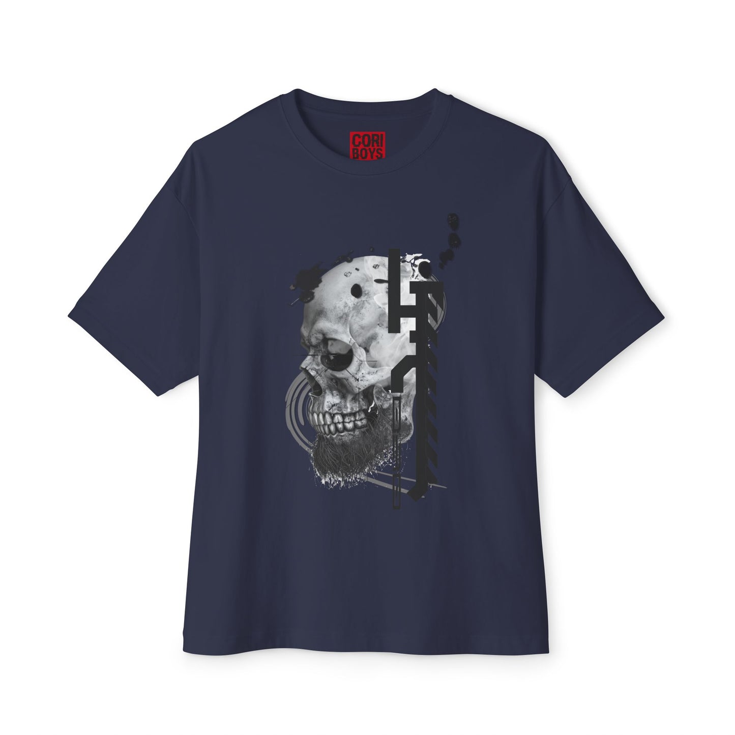Gothic Skull Oversized Tee, Unisex Graphic T-Shirt, Edgy Streetwear Top, Alternative Fashion Apparel, Casual Wear for Events