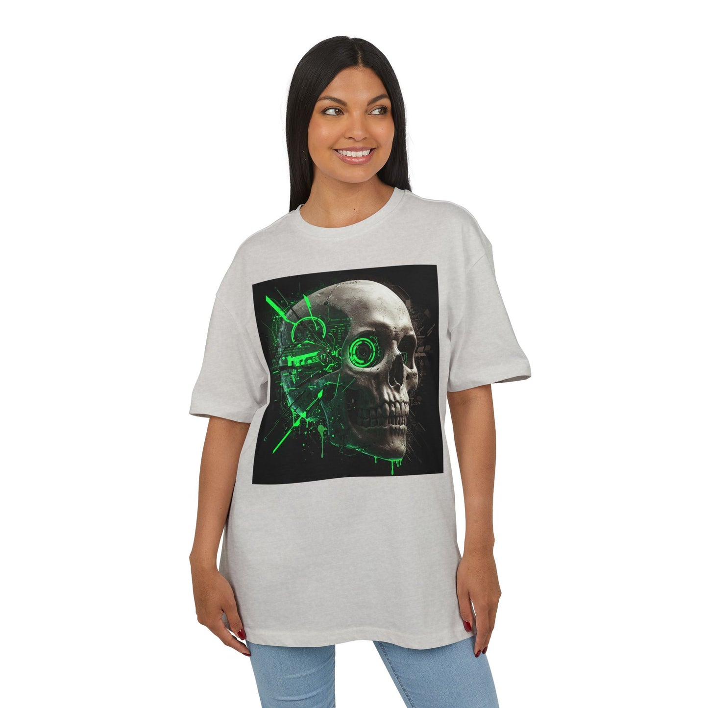 Edgy Graphic Oversize Tee | Skull Design | Streetwear Style, Casual Outfit, Music Festival Essential, Unique Gift, Unisex Apparel