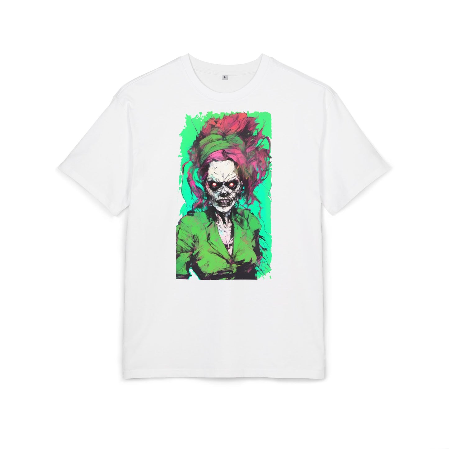 Vibrant Skull Art Oversize Tee, Unisex Graphic Tee, Edgy Streetwear Shirt, Perfect for Halloween, Gift for Art Lovers, Casual Comfort