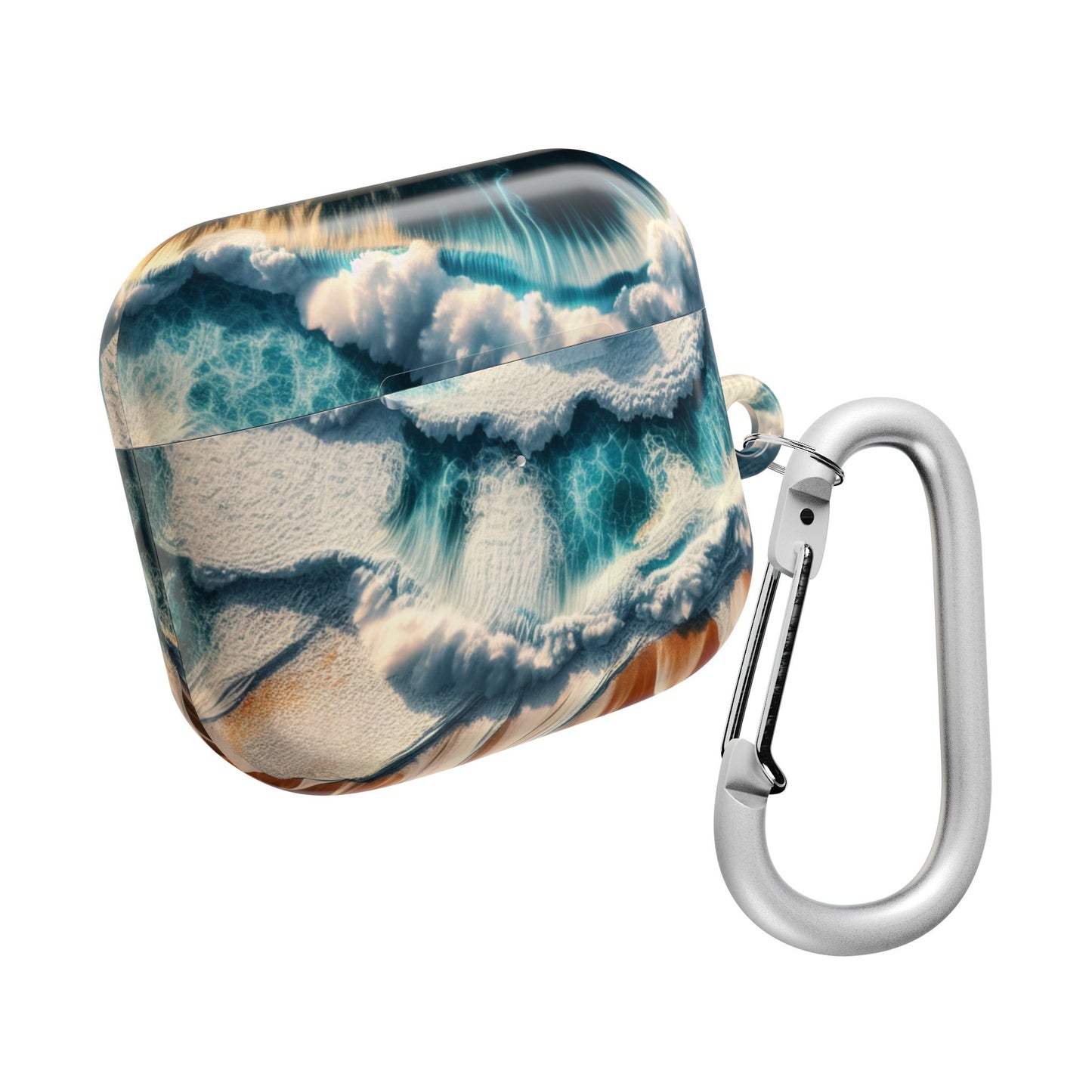 Ocean Wave AirPod Case - Waterproof Protection, Trendy Accessories for Summer, Beach Lover Gift, Cute Tech Cover, Tropical Aesthetic