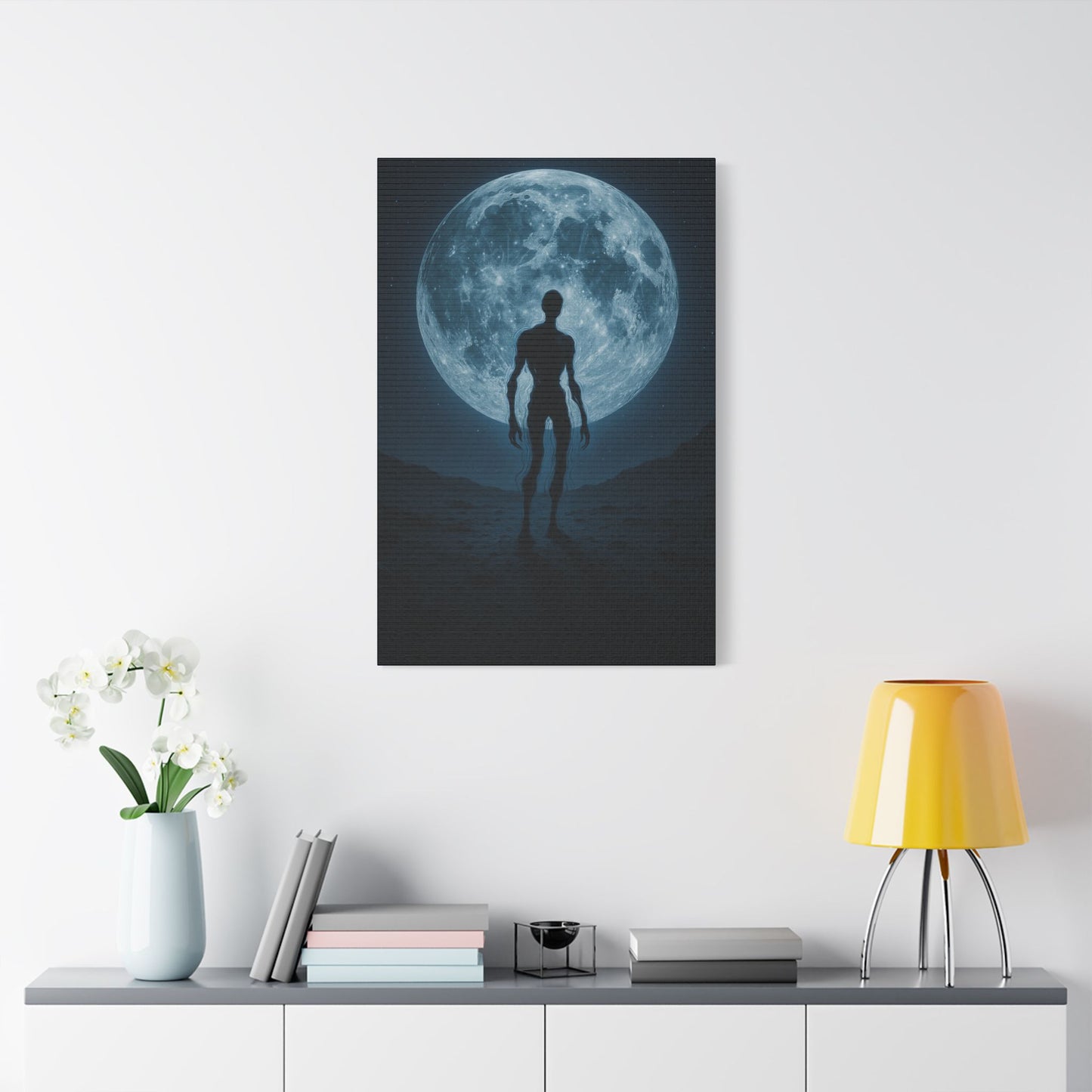 Mysterious Stretched Canvas Art, Wall Decor, Gothic Home Decor, Halloween Decorations, Unique Gift, Dark Art
