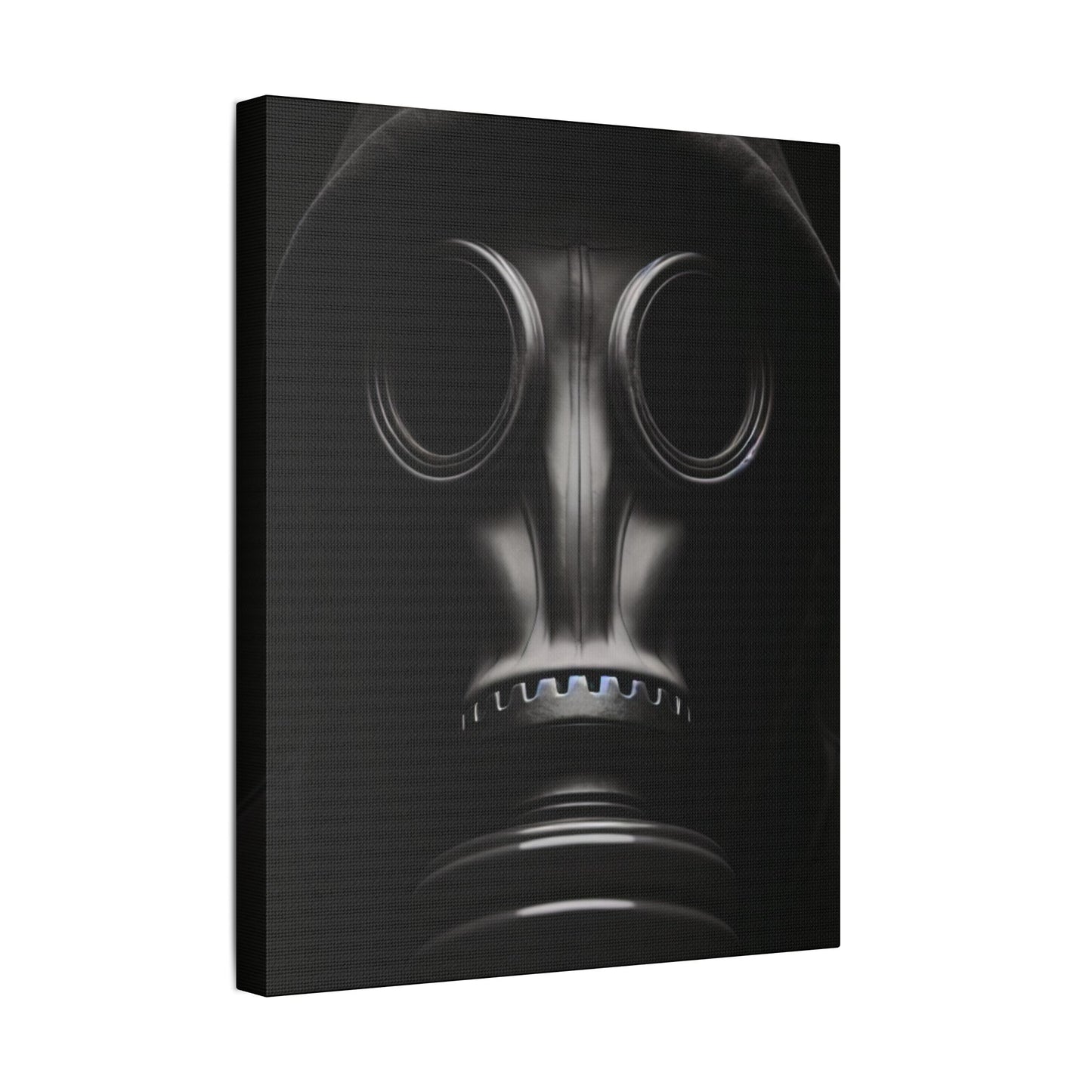 Stylish Gas Mask Art Canvas, Dark Aesthetic Wall Decor, Unique Gift for Art Lovers, Modern Home Accent, Gothic Room Art