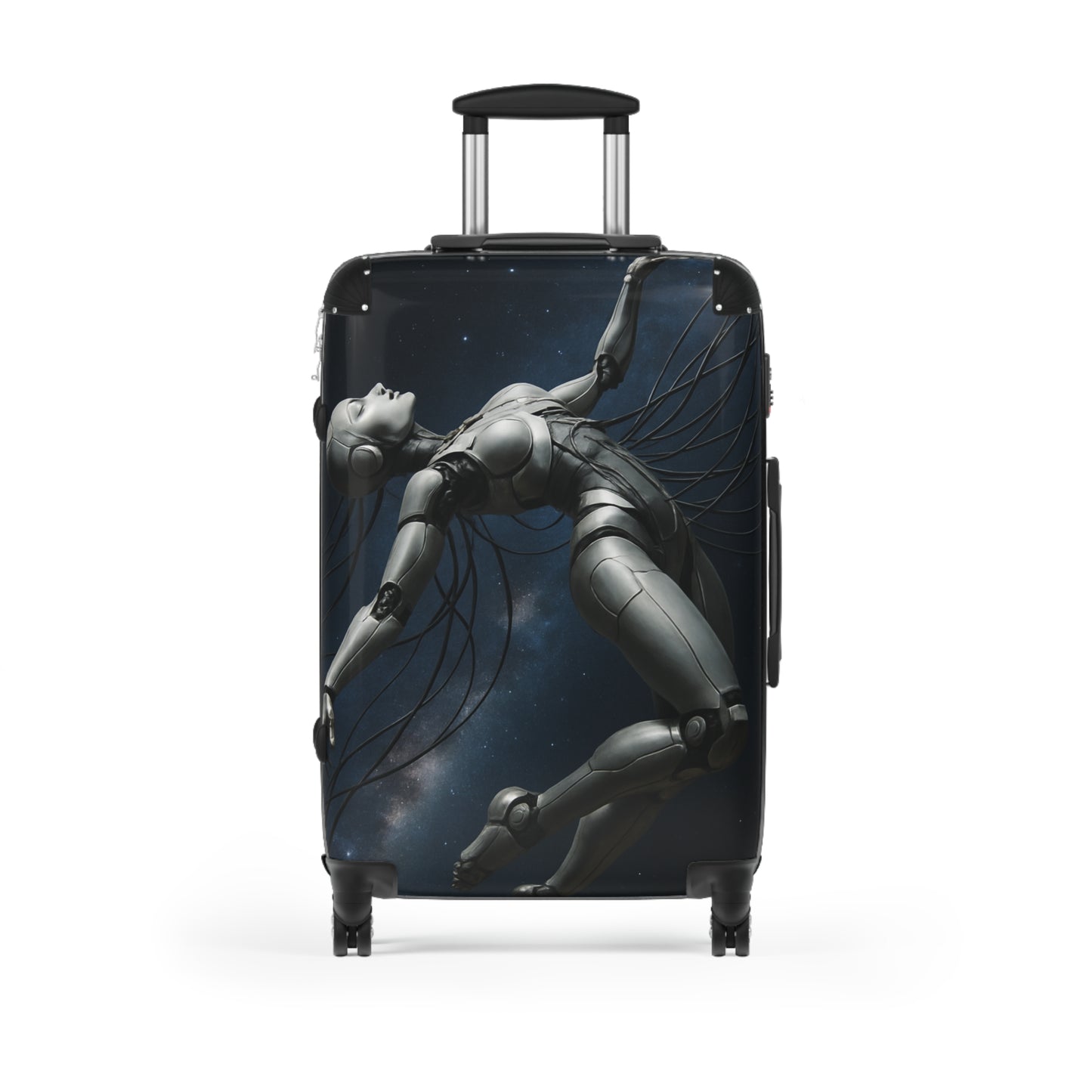 Cosmic Art Suitcase, Unique Travel Luggage, Starry Night Carry-On, Sci-Fi Baggage, Geeky Gift for Travelers