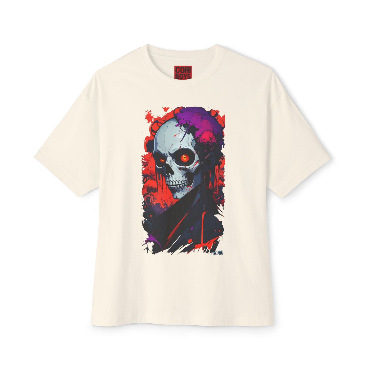 Edgy Skull Graphic Tee, Oversized T-Shirt for Casual Wear, Halloween Costume, Streetwear Fashion, Unisex Gift Idea