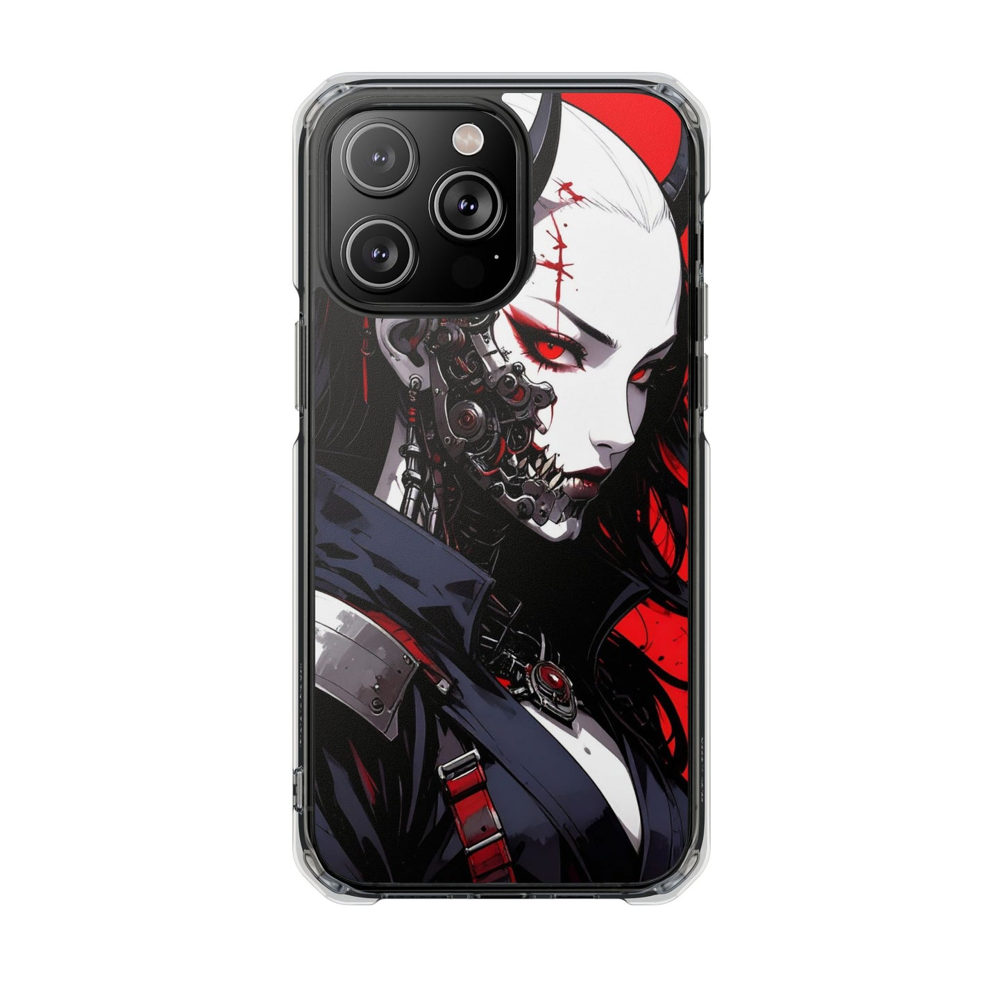 Magnetic Impact Phone Case, Anime Art Phone Cover, Goth Accessories for Her, Gift for Tech Lovers, Unique Phone Protection