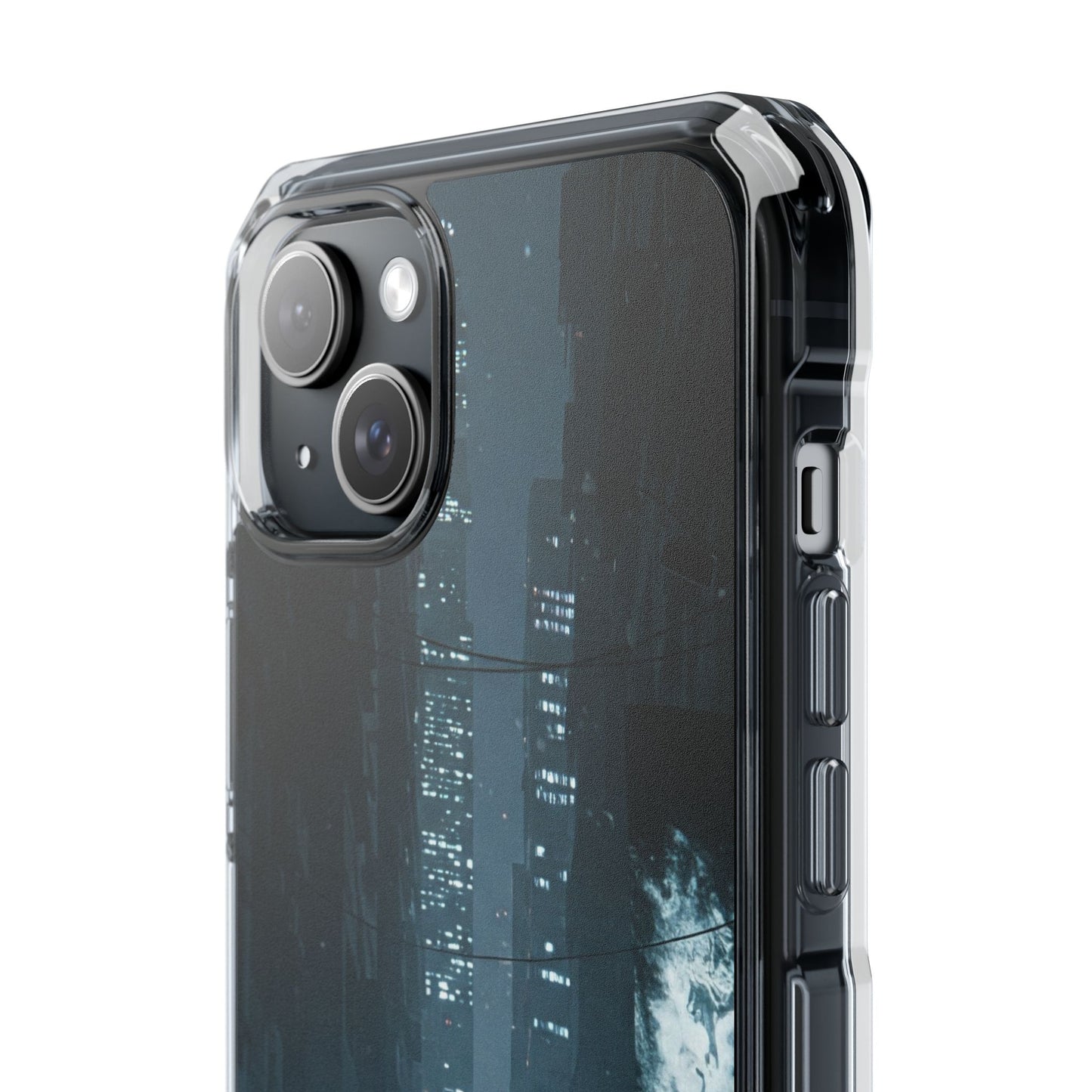 Magnetic Clear Impact Cases for Phones | Urban Nightscape Design | Unique Phone Accessories, Gift for Tech Lovers, Protective Cases