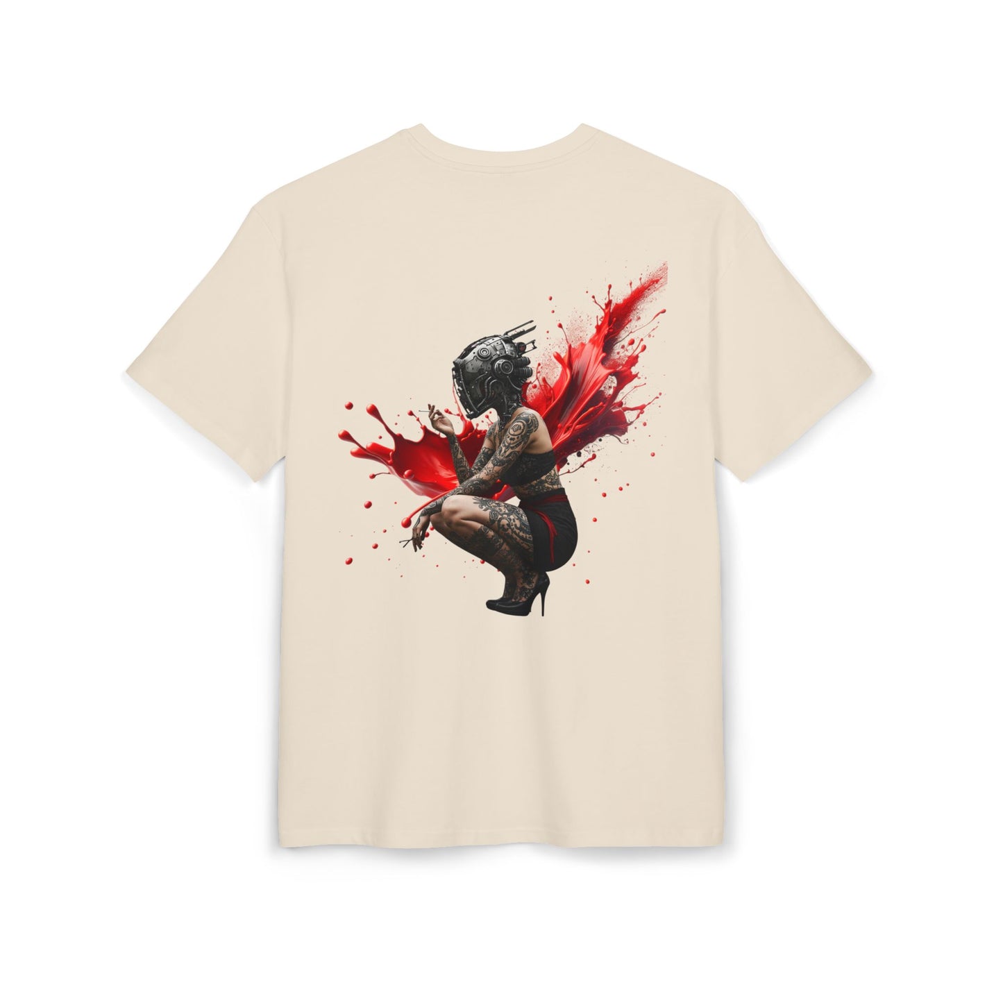 D'Stopian Oversized Unisex Tee - Edgy Graphic Art Tee for Urban Creatives