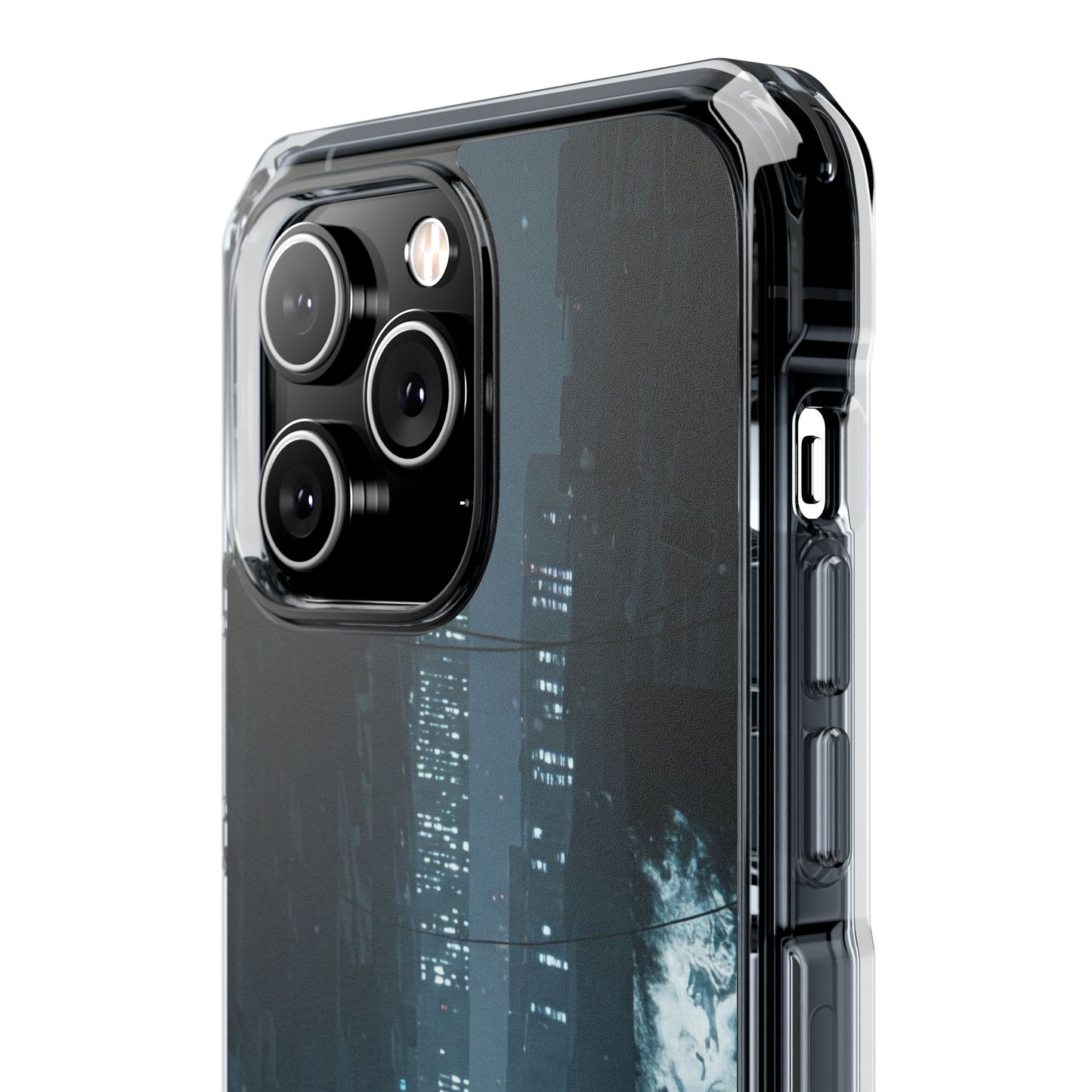 Magnetic Clear Impact Cases for Phones | Urban Nightscape Design | Unique Phone Accessories, Gift for Tech Lovers, Protective Cases
