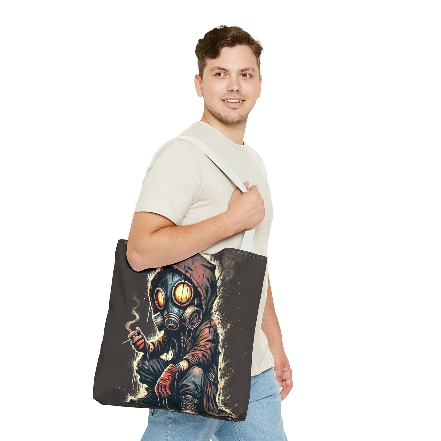 Gothic Tote Bag, Unique AOP Tote, Artful Shopping Bag, Edgy Gift for Her, Trendy Eco-Friendly Tote, Halloween Accessory