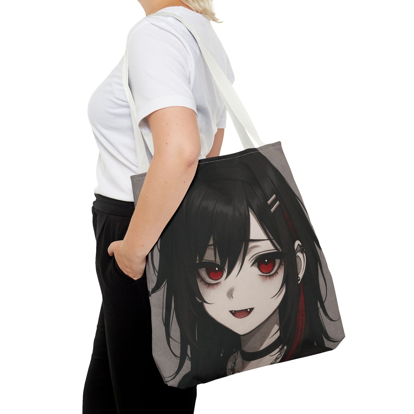 Anime-Inspired Tote Bag, Eco-Friendly Bag, Stylish Carry-All, Gift for Otaku, Fashionable Shopping Tote, Unique Artwork Bag