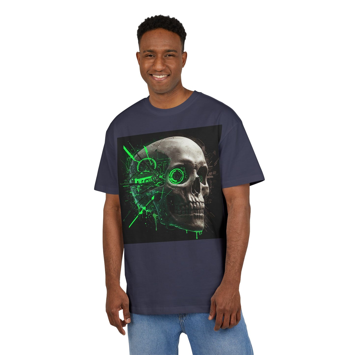 Edgy Graphic Oversize Tee | Skull Design | Streetwear Style, Casual Outfit, Music Festival Essential, Unique Gift, Unisex Apparel