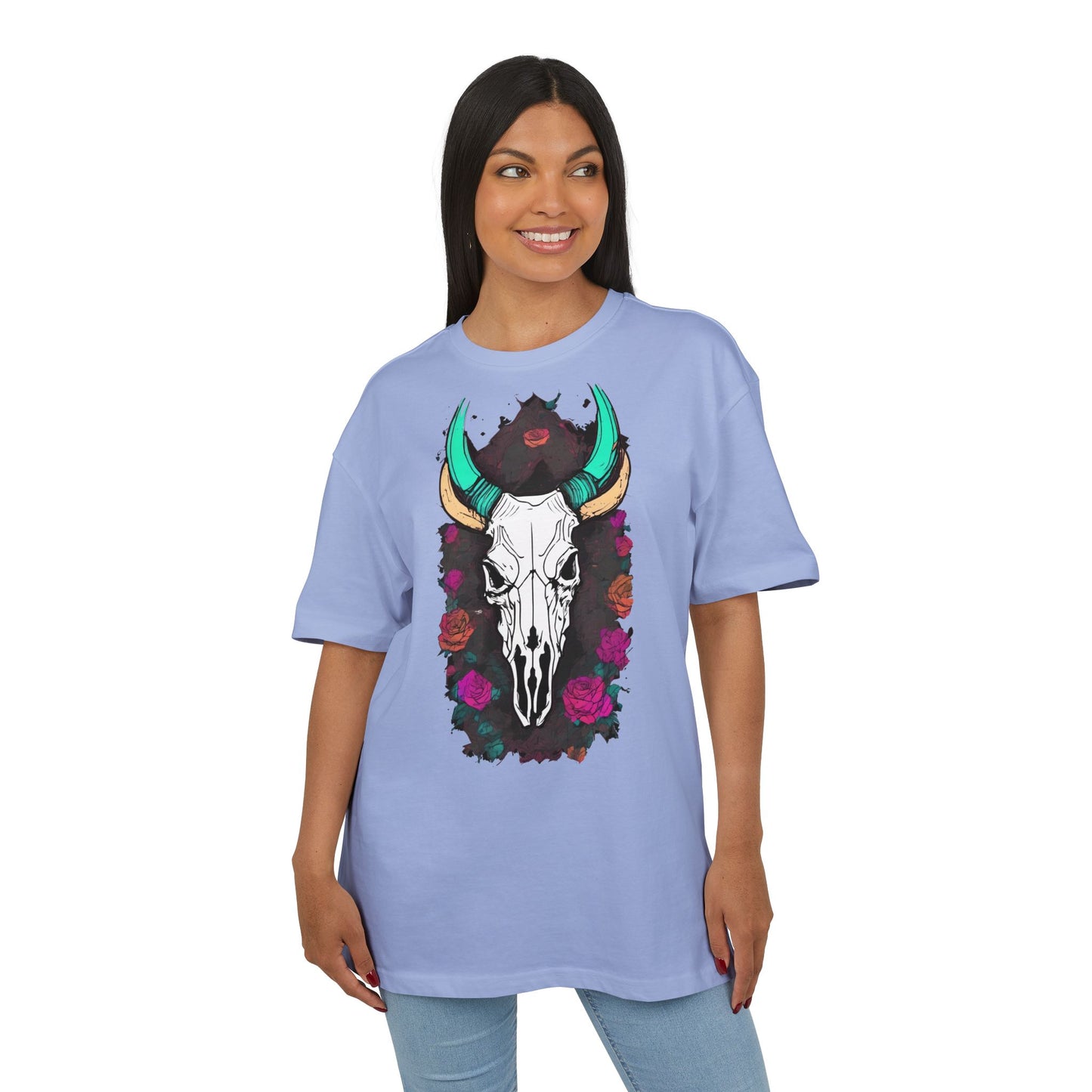 Bohemian Skull Graphic Tee, Unisex Heavy Oversize Tee, Cool Graphic T-Shirt, Festival Fashion, Casual Wear, Unique Gift Idea