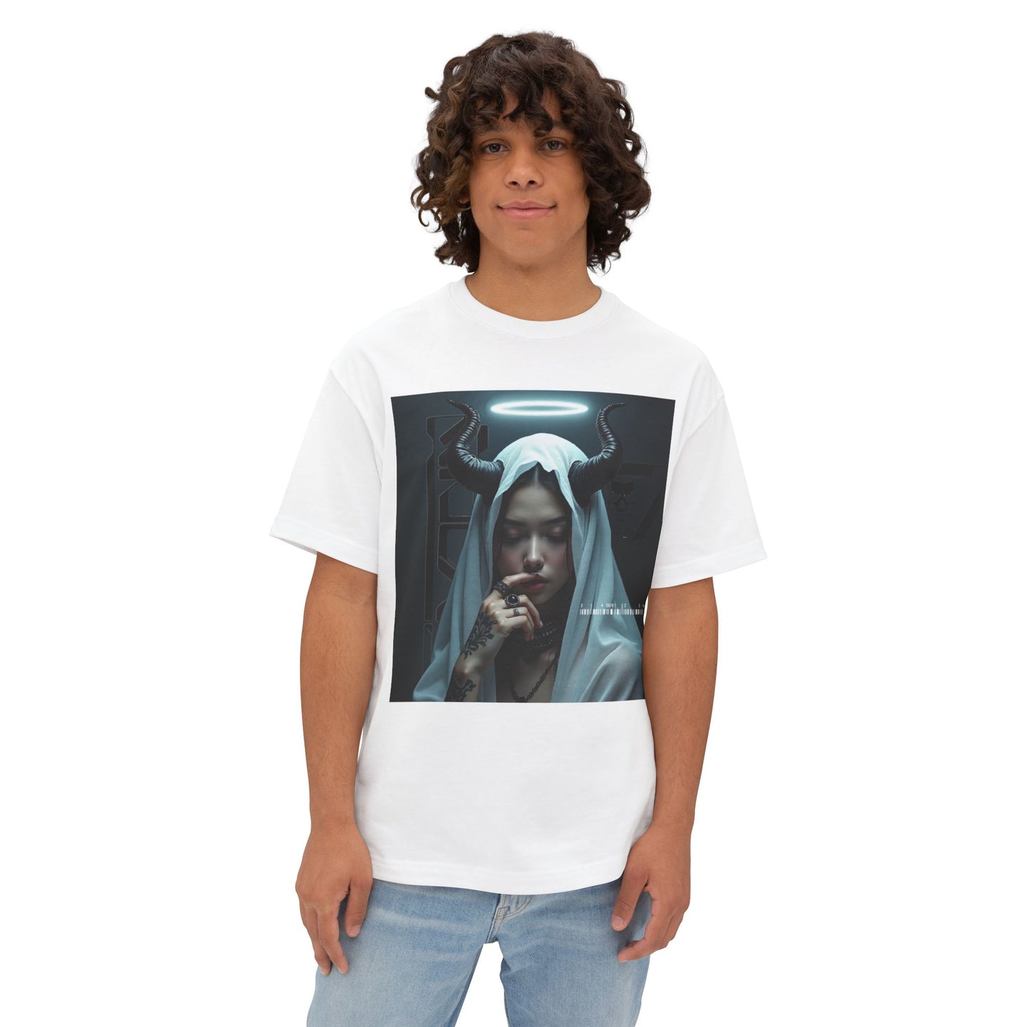 Gothic Inspired Oversized Tee - Perfect for Halloween, Music Festivals, Casual Wear, Alternative Fashion, Unique Gift Ideas