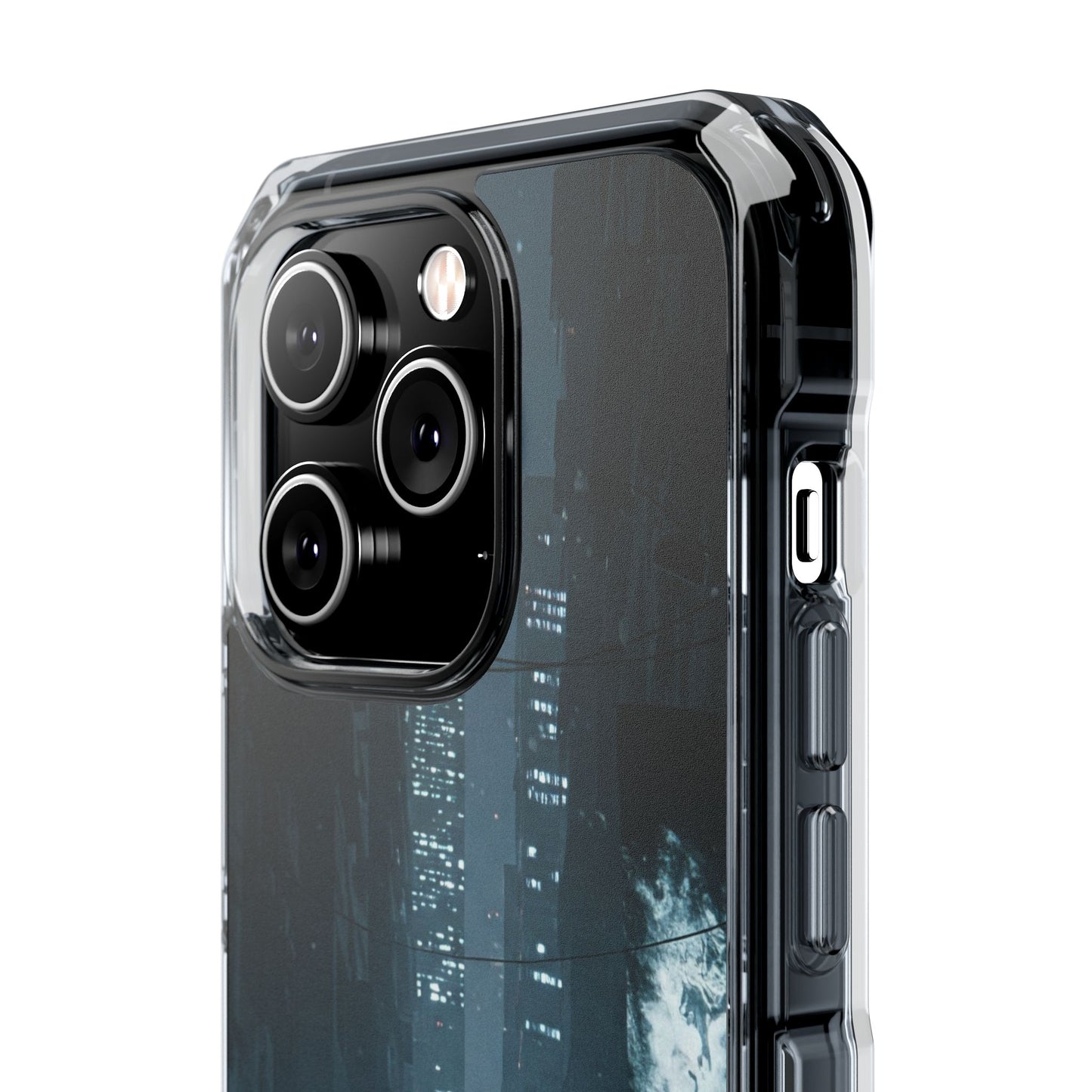 Magnetic Clear Impact Cases for Phones | Urban Nightscape Design | Unique Phone Accessories, Gift for Tech Lovers, Protective Cases