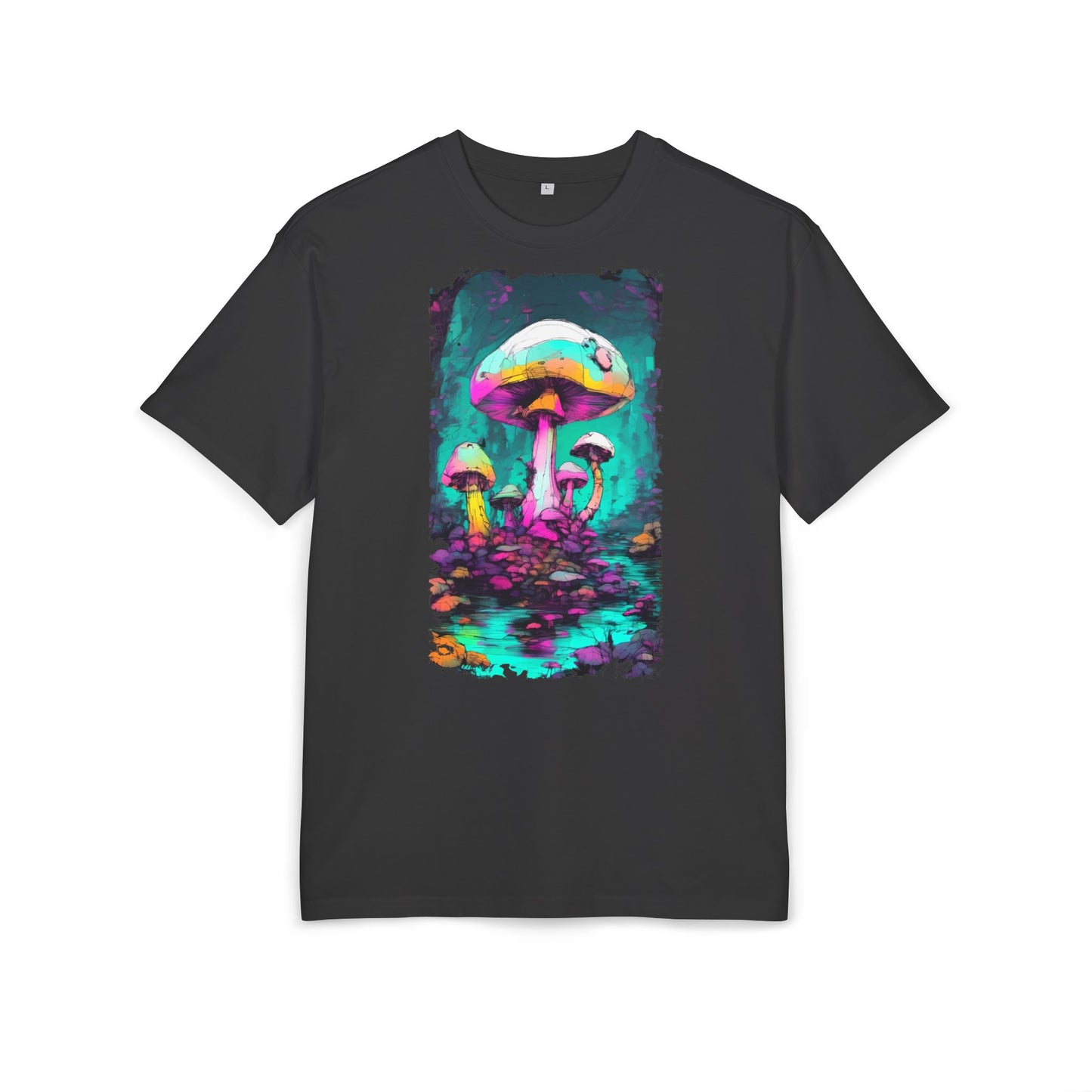 Psychedelic Mushroom Unisex Oversized Tee, Retro Graphic T-Shirt, Festival Wear, Street Style, Unique Gift for Nature Lovers