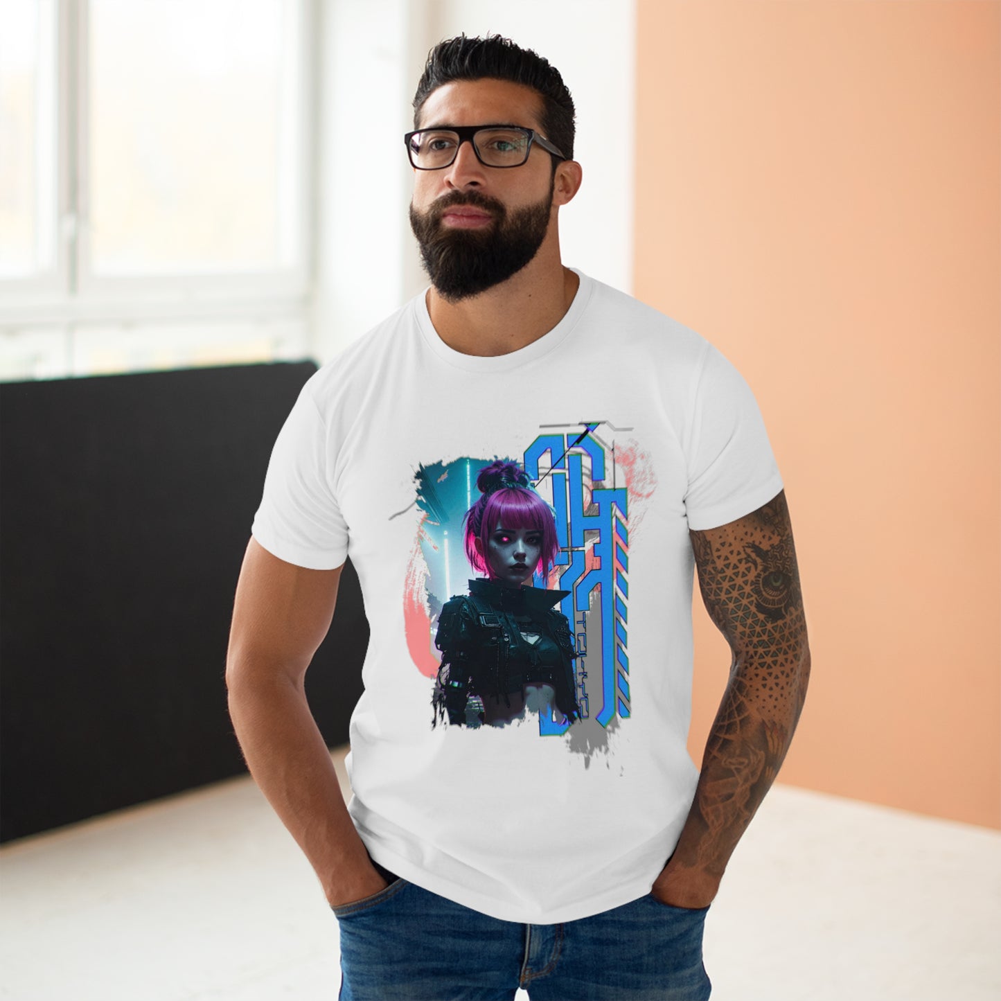 Cyberpunk Art Unisex T-Shirt, Streetwear Tee, Graphic Shirt, Gift for Him, Festival Apparel, Tech-Inspired Fashion