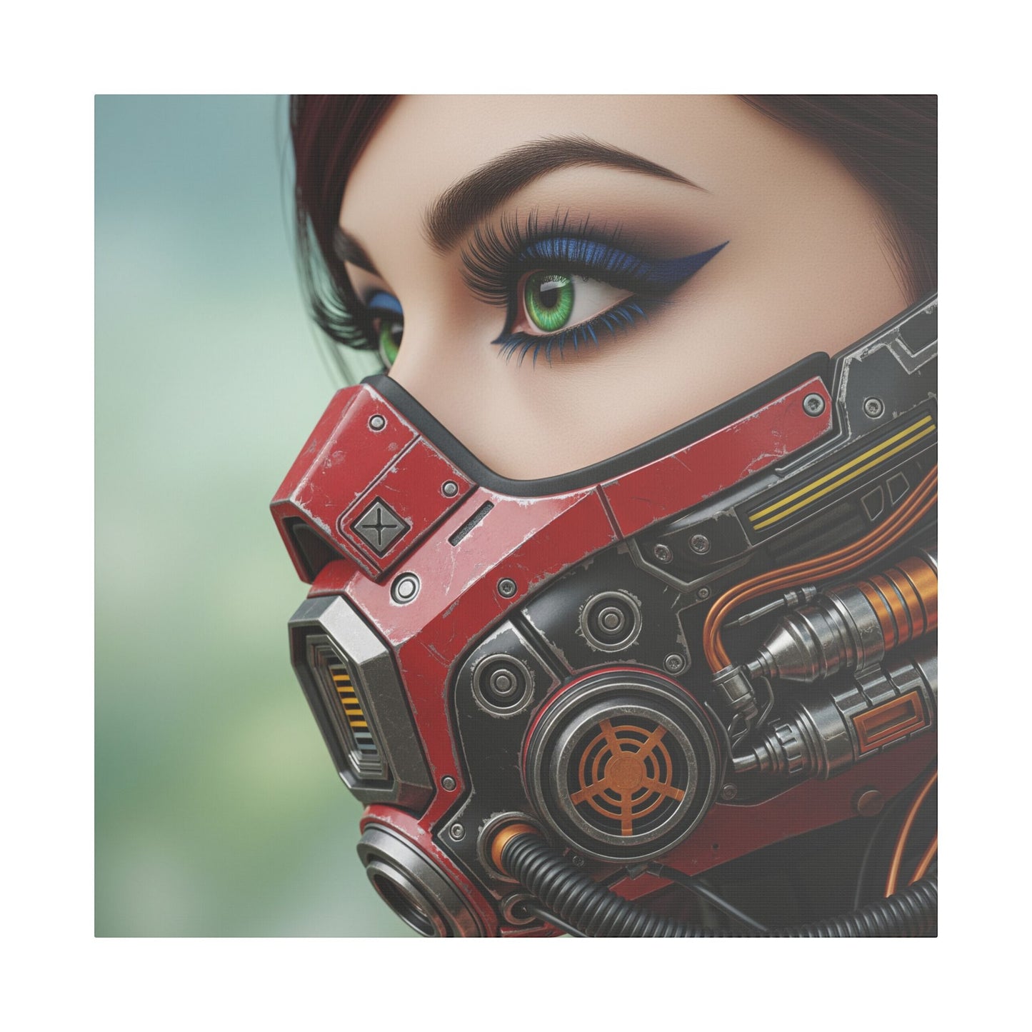 Futuristic Satin Canvas Art Print, Wall Decor for Gamers, Tech Enthusiasts, and Sci-Fi Fans, Unique Gift Idea for Birthdays